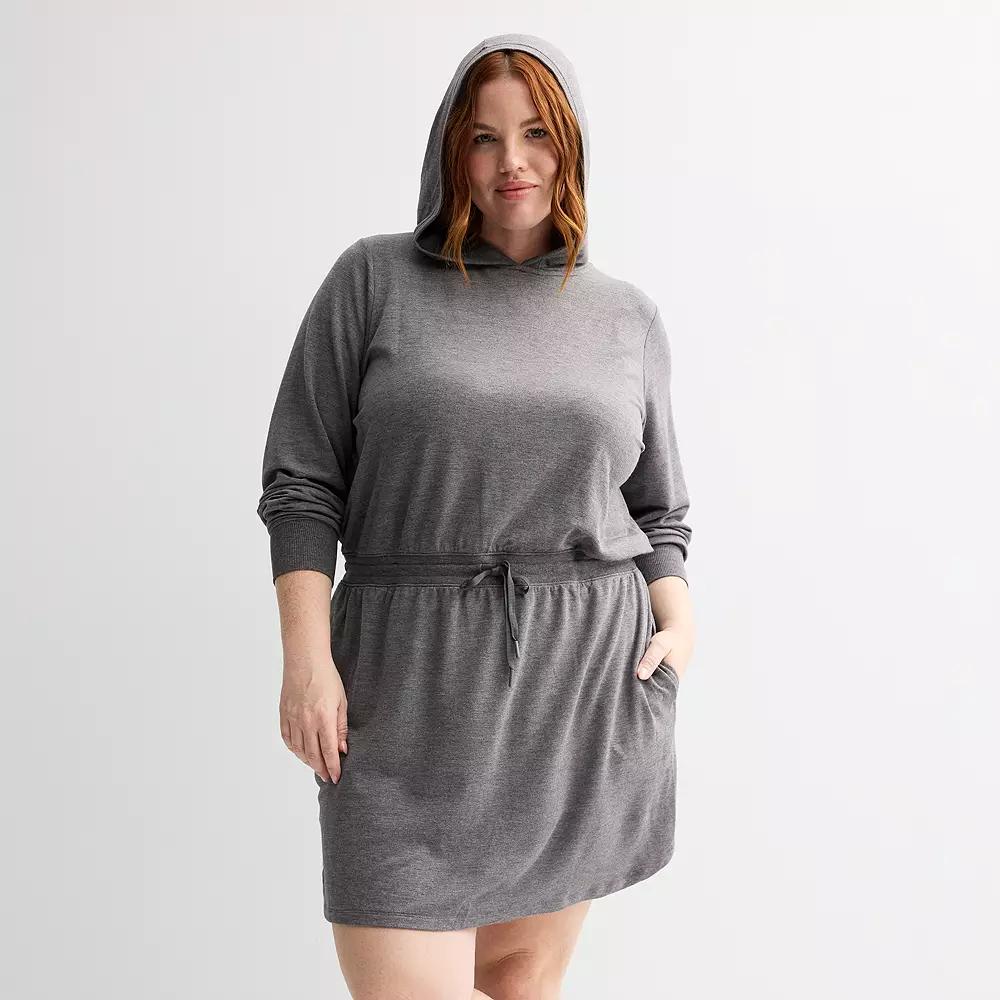 Plus Size Tek Gear® French Terry Dress, Women's, Size: 2XL, Grey Gray Product Image