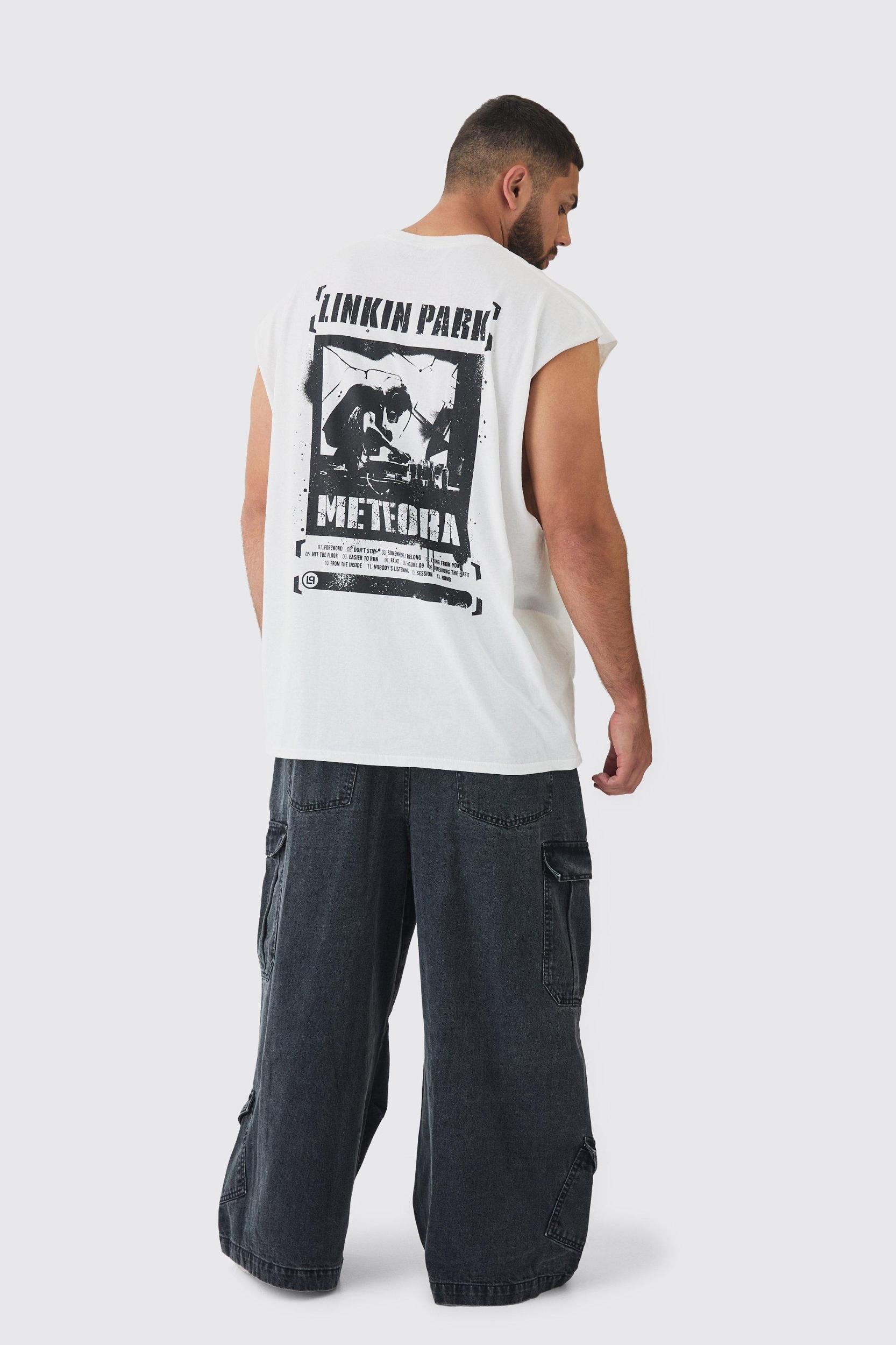 Plus Elasticated Waist Acid Wash Parachute Cargo Jeans | boohooMAN USA Product Image