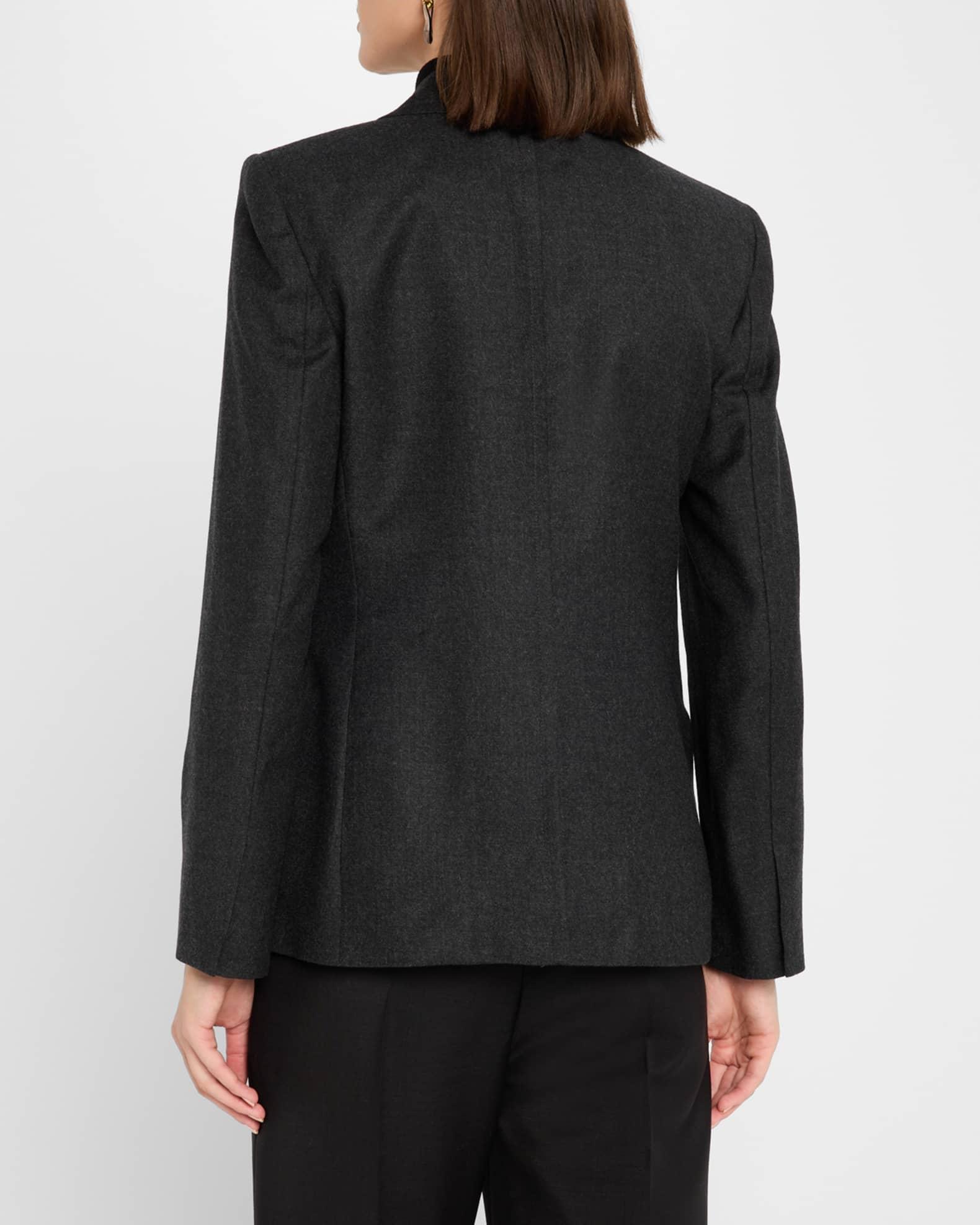 Tailored 2-Button Sleek Flannel Blazer  Product Image