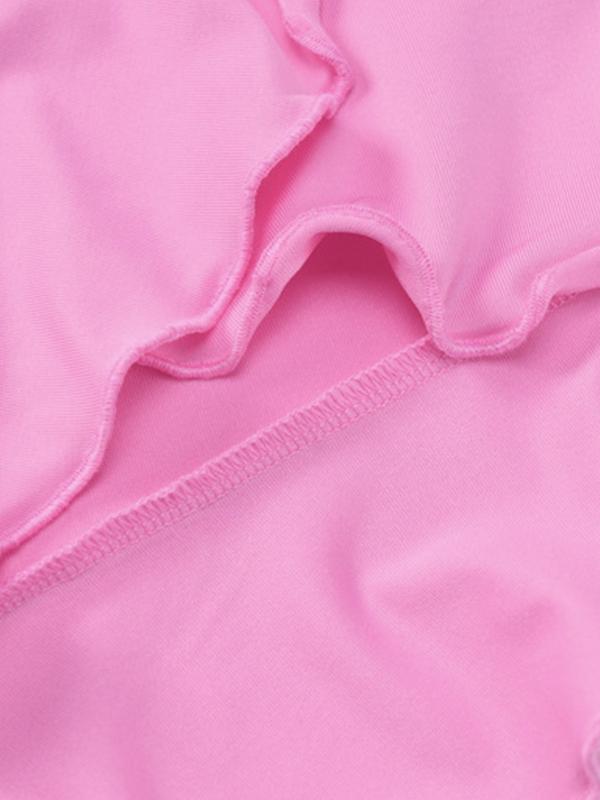 Tie Strap Ruffle Bodycon Mini Dress Product Image