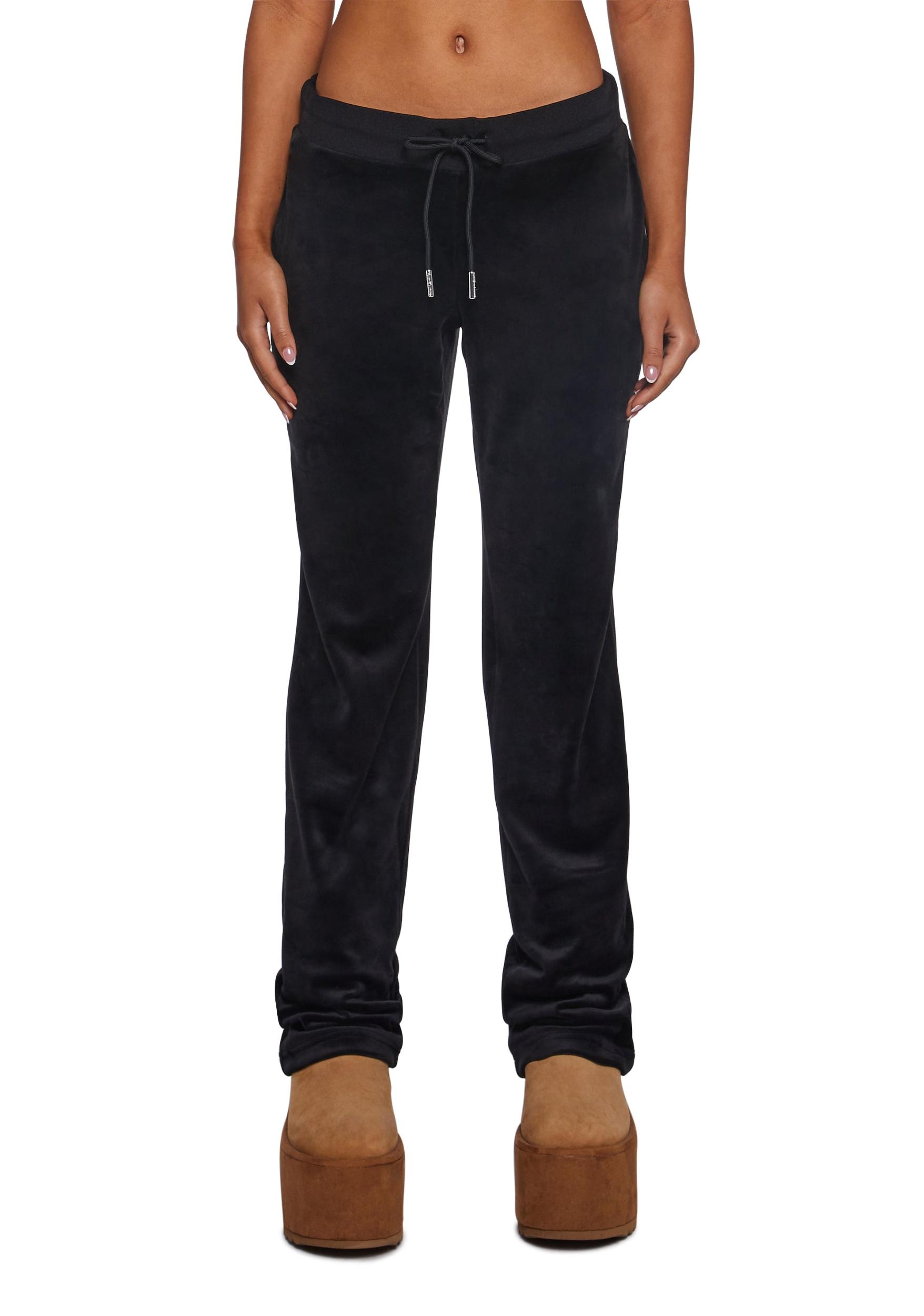 Juicy Couture OG Big Bling Velour Rhinestone Hoodie - Black Product Image