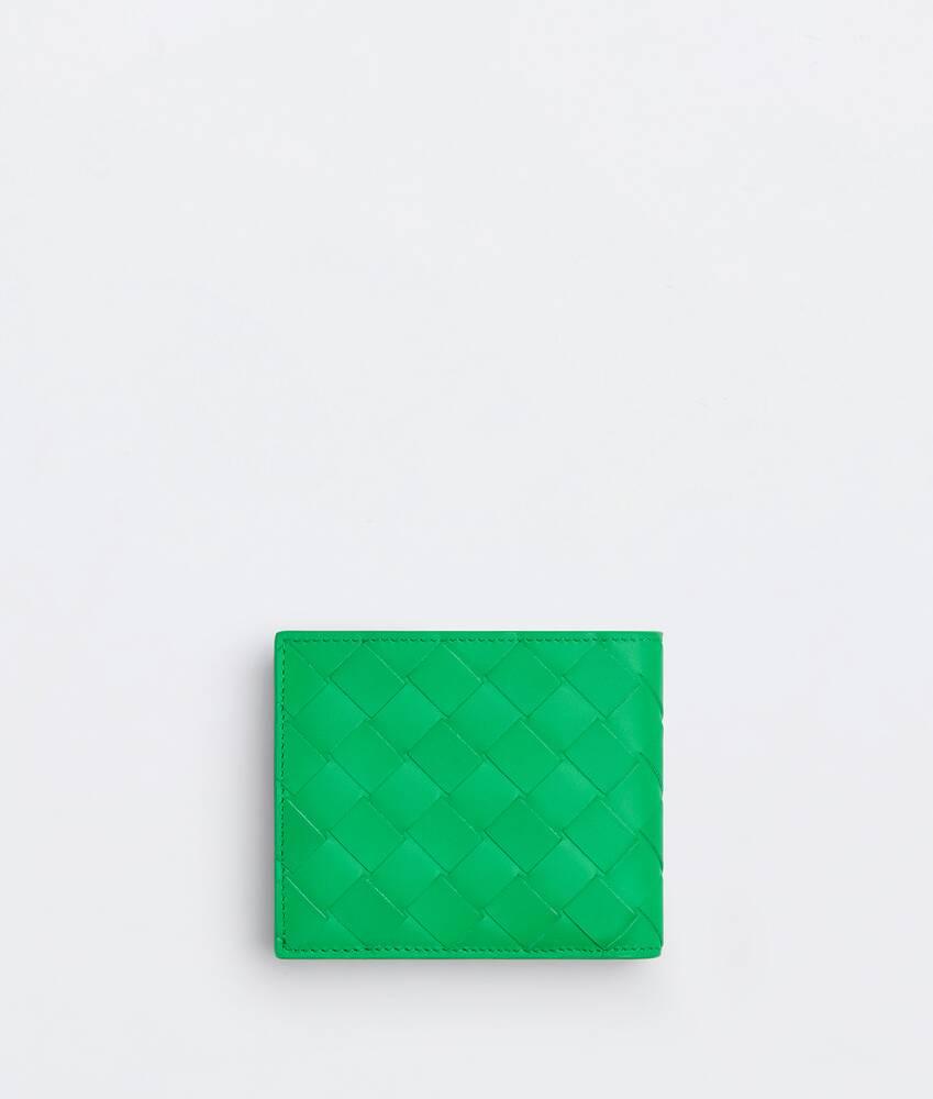 Men's Intrecciato Bi-Fold Wallet With Coin Purse in Parakeet Product Image