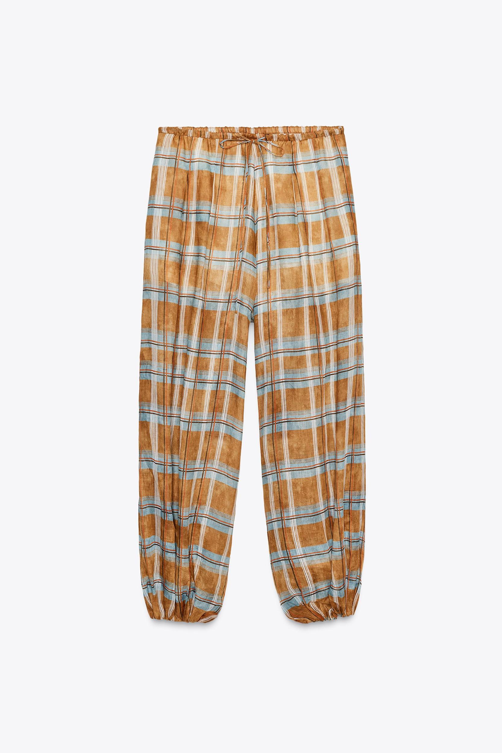 ZW COLLECTION RAMIE CHECK BALLOON PANTS Product Image