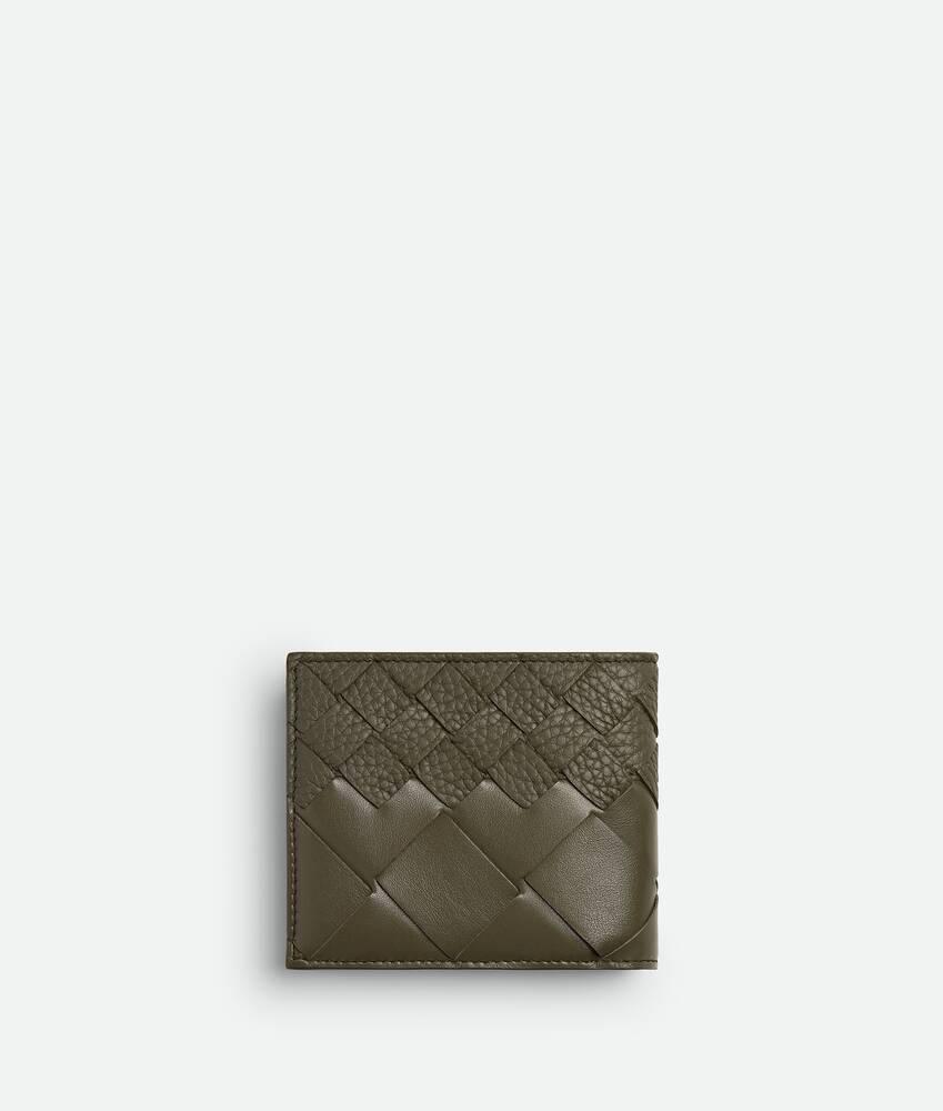 Men's Intrecciato Bi-Fold Wallet With Coin Purse in Cypress Product Image