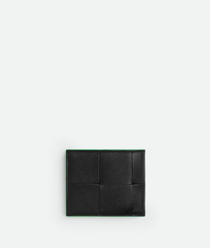 Men's Intrecciato Bi-Fold Wallet in Black/madder brown Product Image