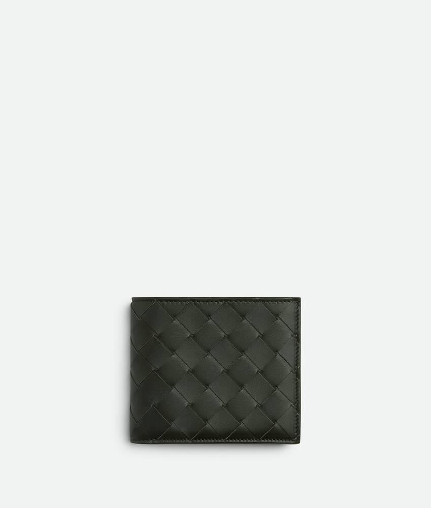 Men's Intrecciato Bi-Fold Wallet in Dark green/dark red/ice/deep red/pineapple Product Image