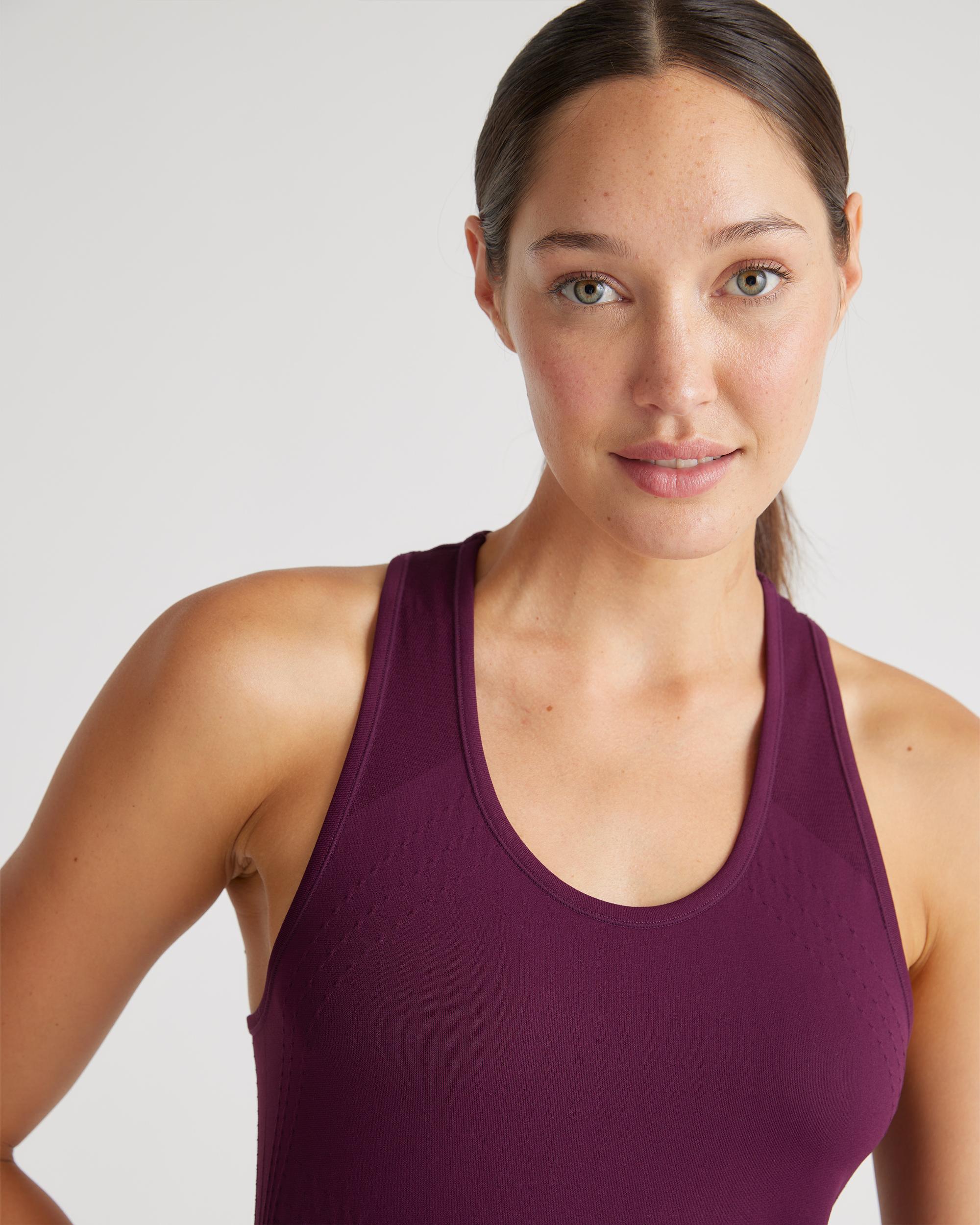 Quince | Women's Seamless Ruched Racerback Tank Top Nylon Product Image