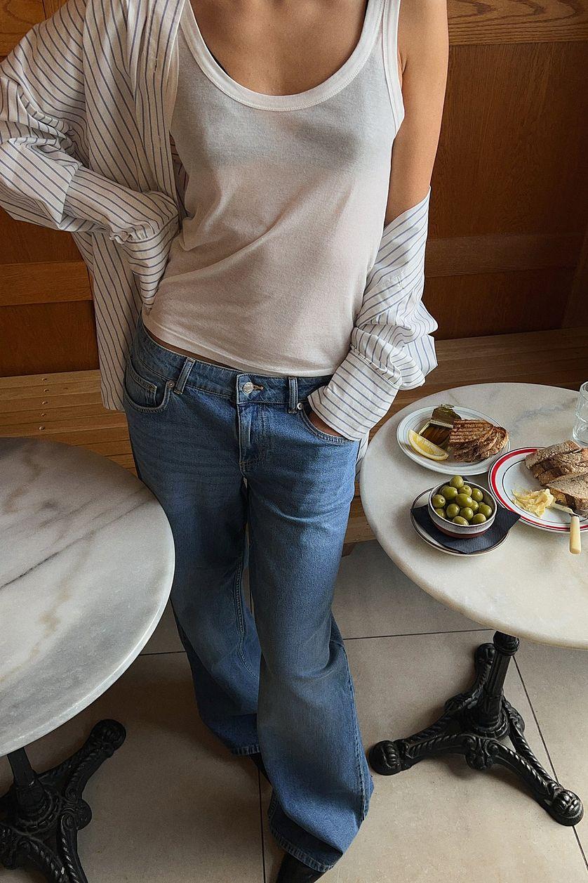 Low Waist Wide Leg Denim Product Image