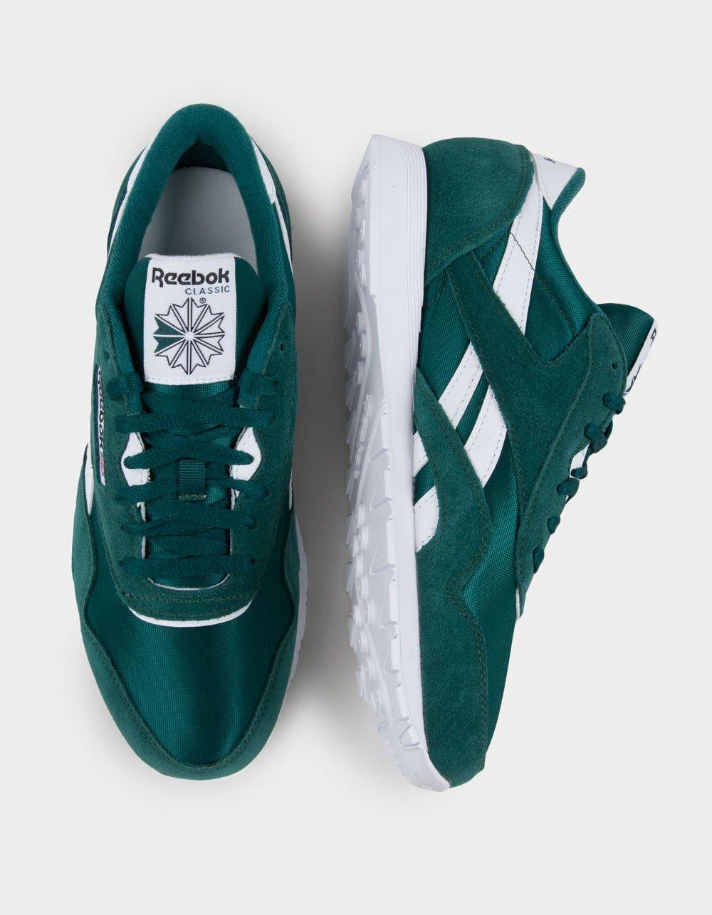REEBOK Classic Nylon Shoes - GREEN/WHITE Product Image