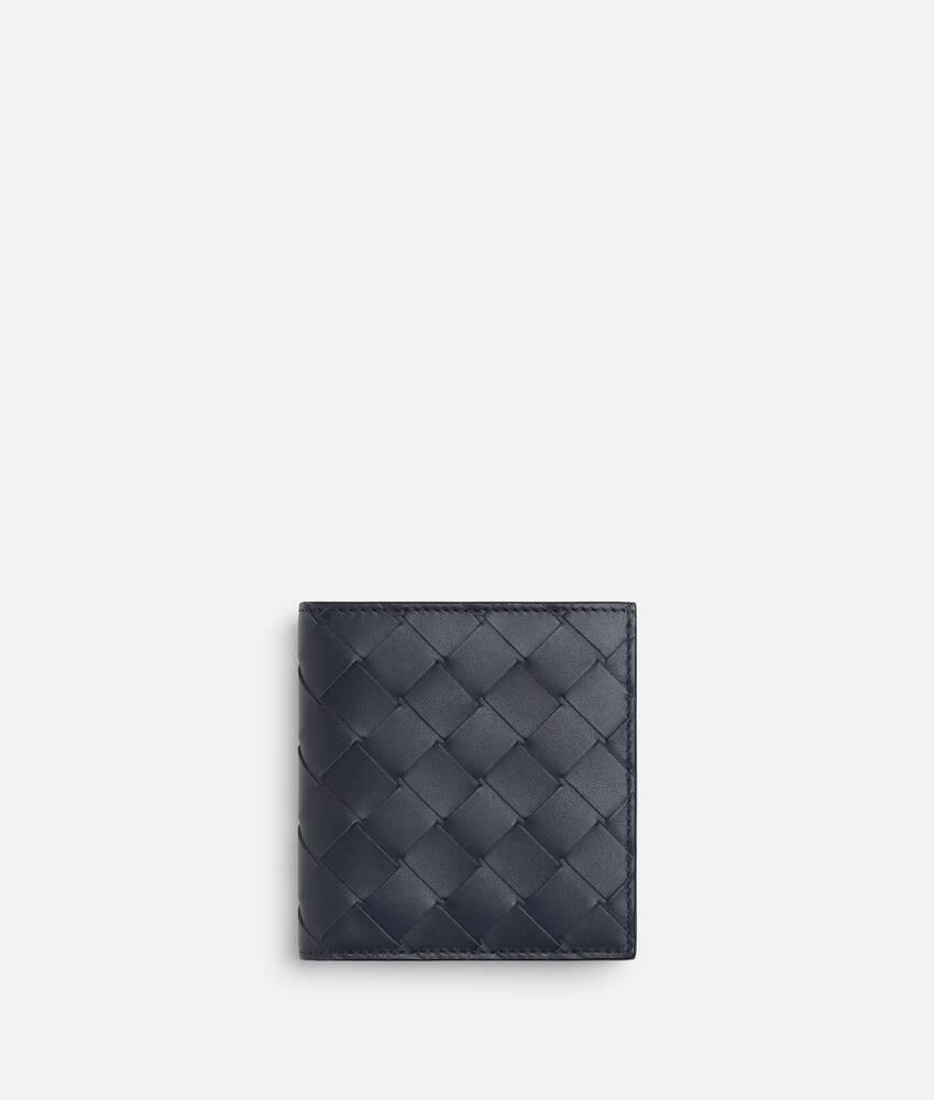 Men's Intrecciato Slim Bi-Fold Wallet in Abyss/cypress Product Image