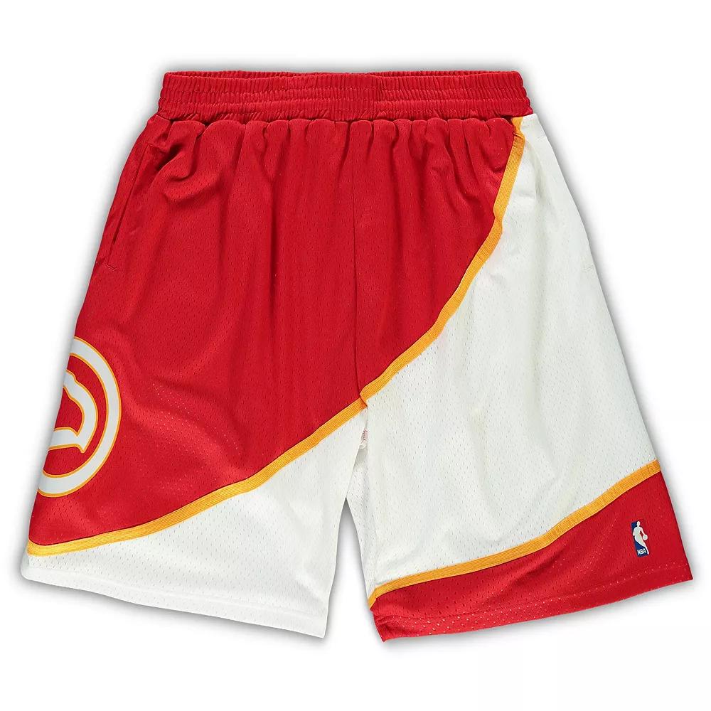 Men's Mitchell & Ness Red Atlanta Hawks Big & Tall Hardwood Classics Team Swingman Shorts, Size: XLT Product Image
