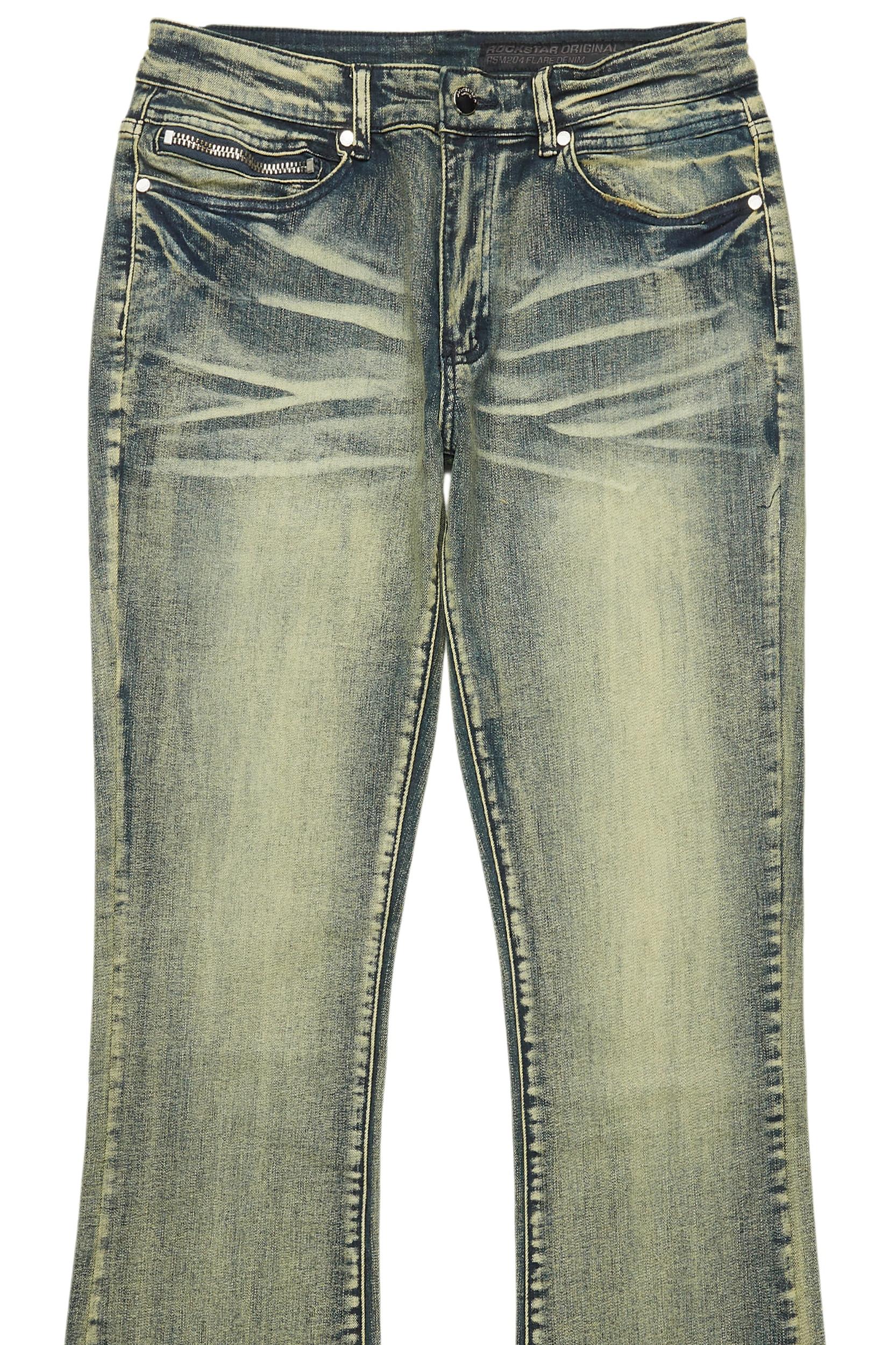 Drick Vintage Blue Flare Jean Male Product Image