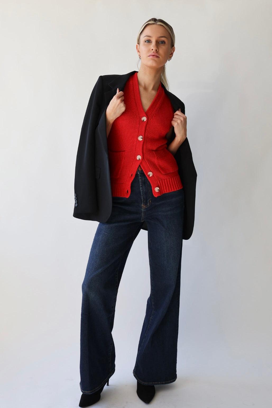 Sleeveless Sweater Vest Product Image