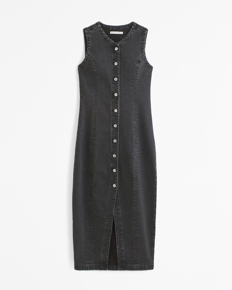 The A&F Mara High-Neck Vest Midi Dress Product Image