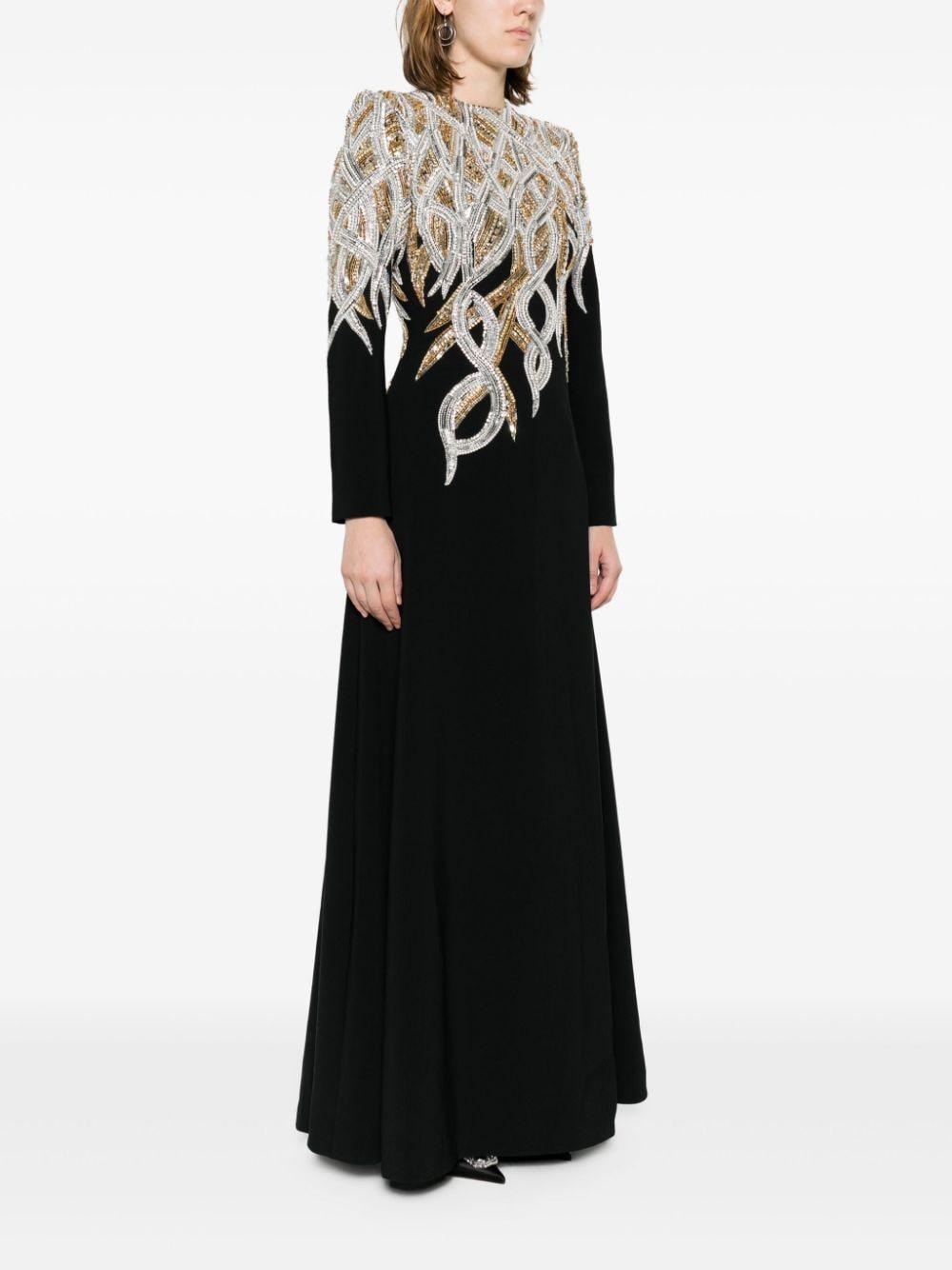 crystal-embellished crepe gown Product Image