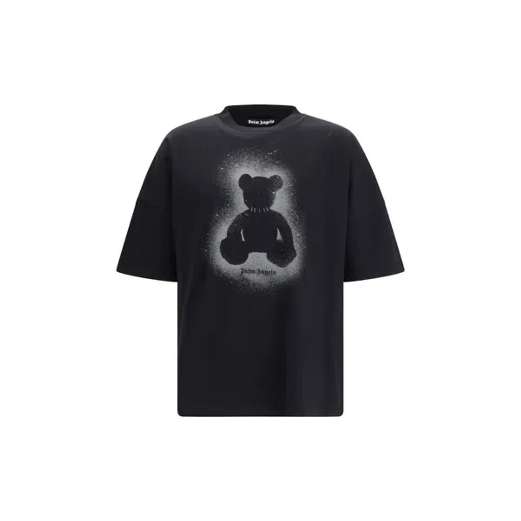 PALM ANGELS Spray Bear Graphic T-shirt In Black Product Image