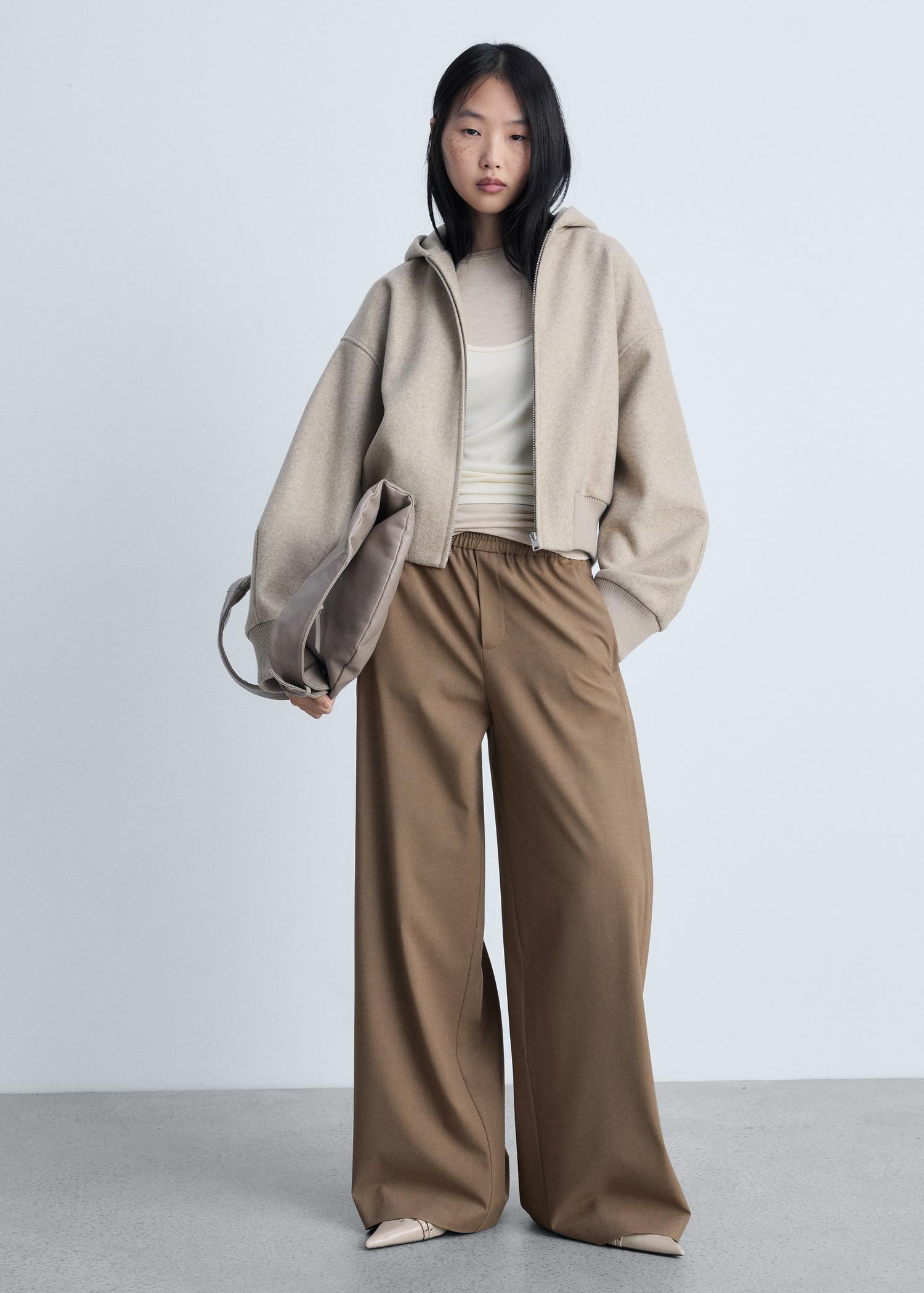 Wide-leg jogger pants - Women | MANGO USA Product Image