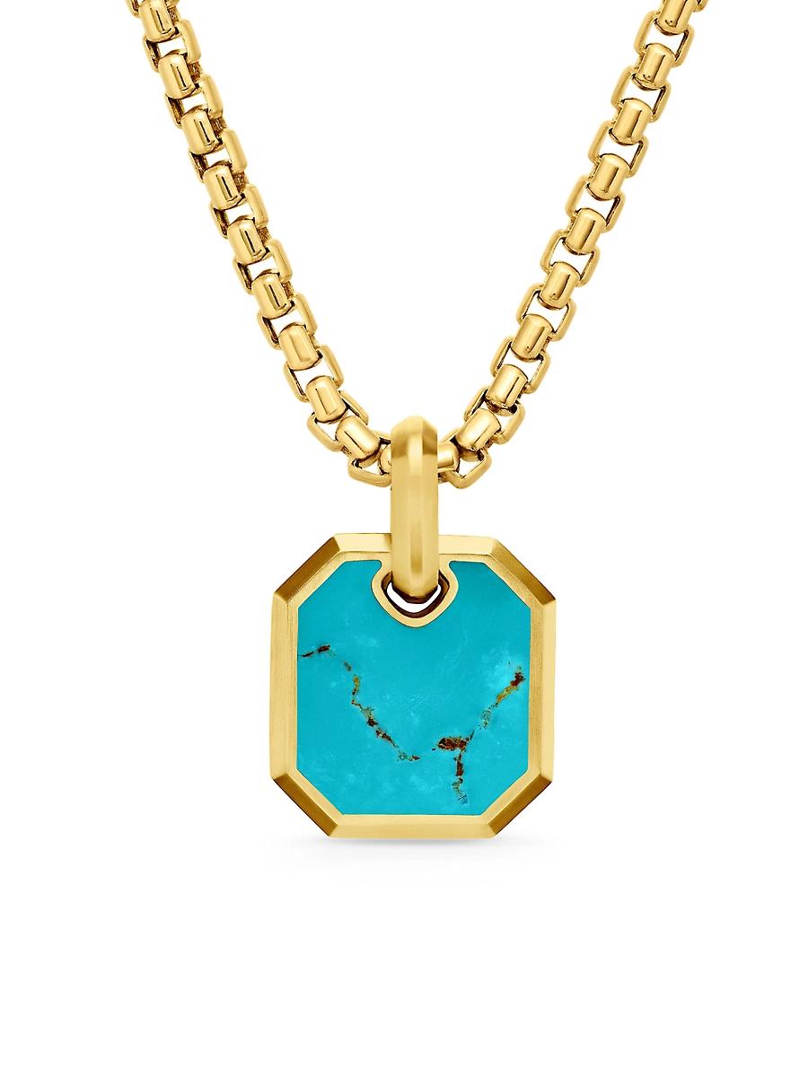 Mens Octagonal Amulet in 18K Yellow Gold Product Image