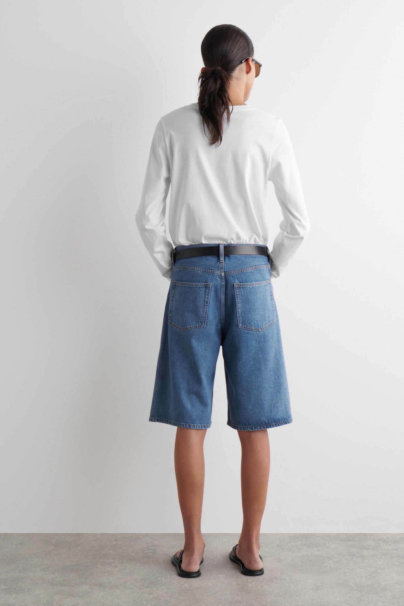 LONGLINE DENIM SHORTS Product Image