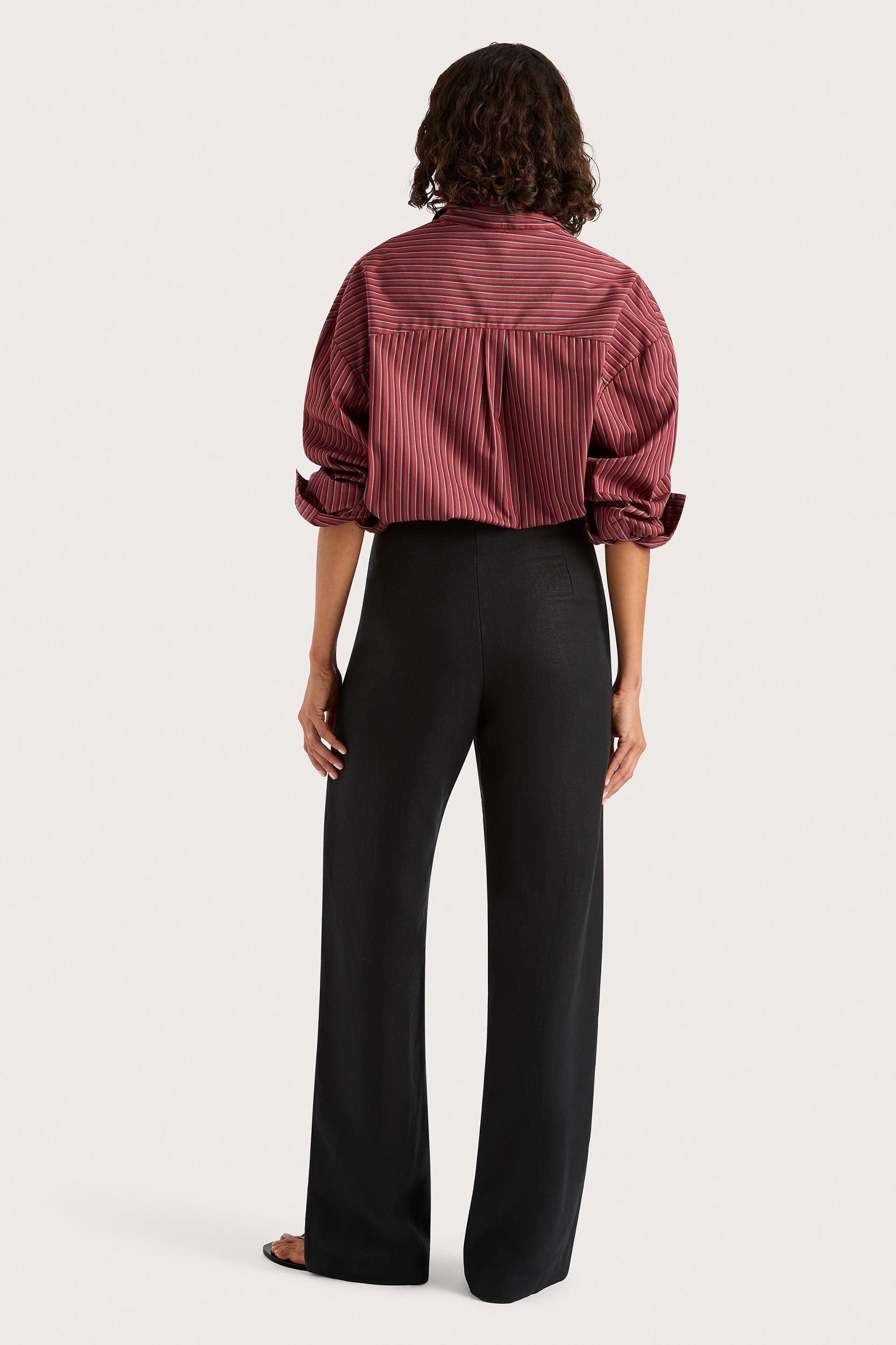 Freja Shirt Wine Stripe - Final Sale Product Image
