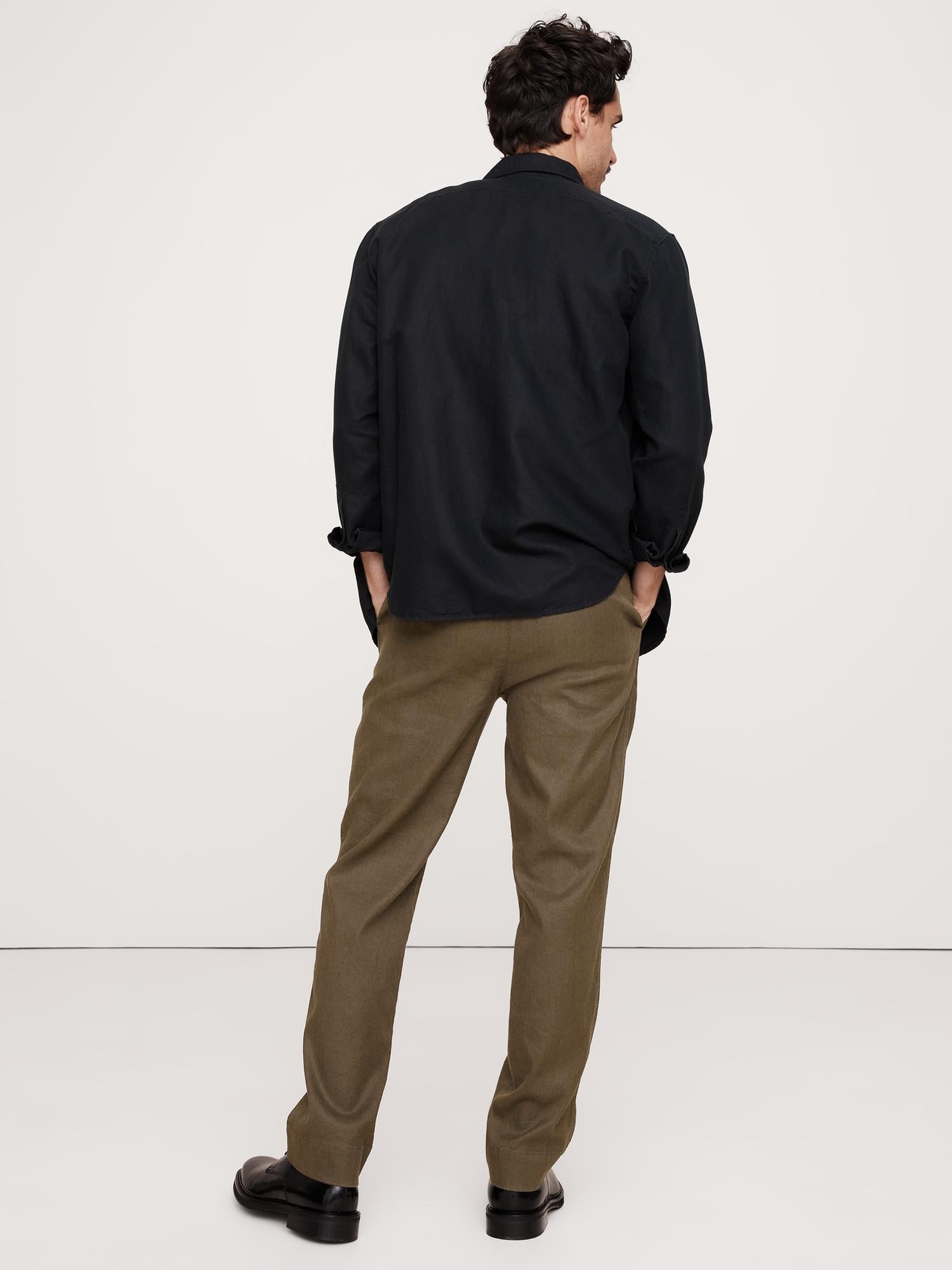 Italian Linen-Cotton Pull-On Pant Product Image