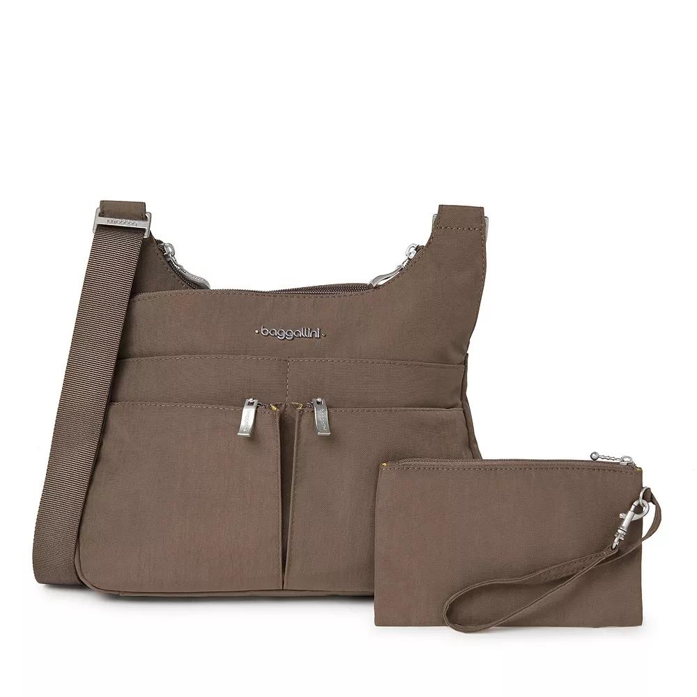 Women's Baggallini Cross Over Crossbody Bag with RFID Blocking Wristlet, Apple Product Image