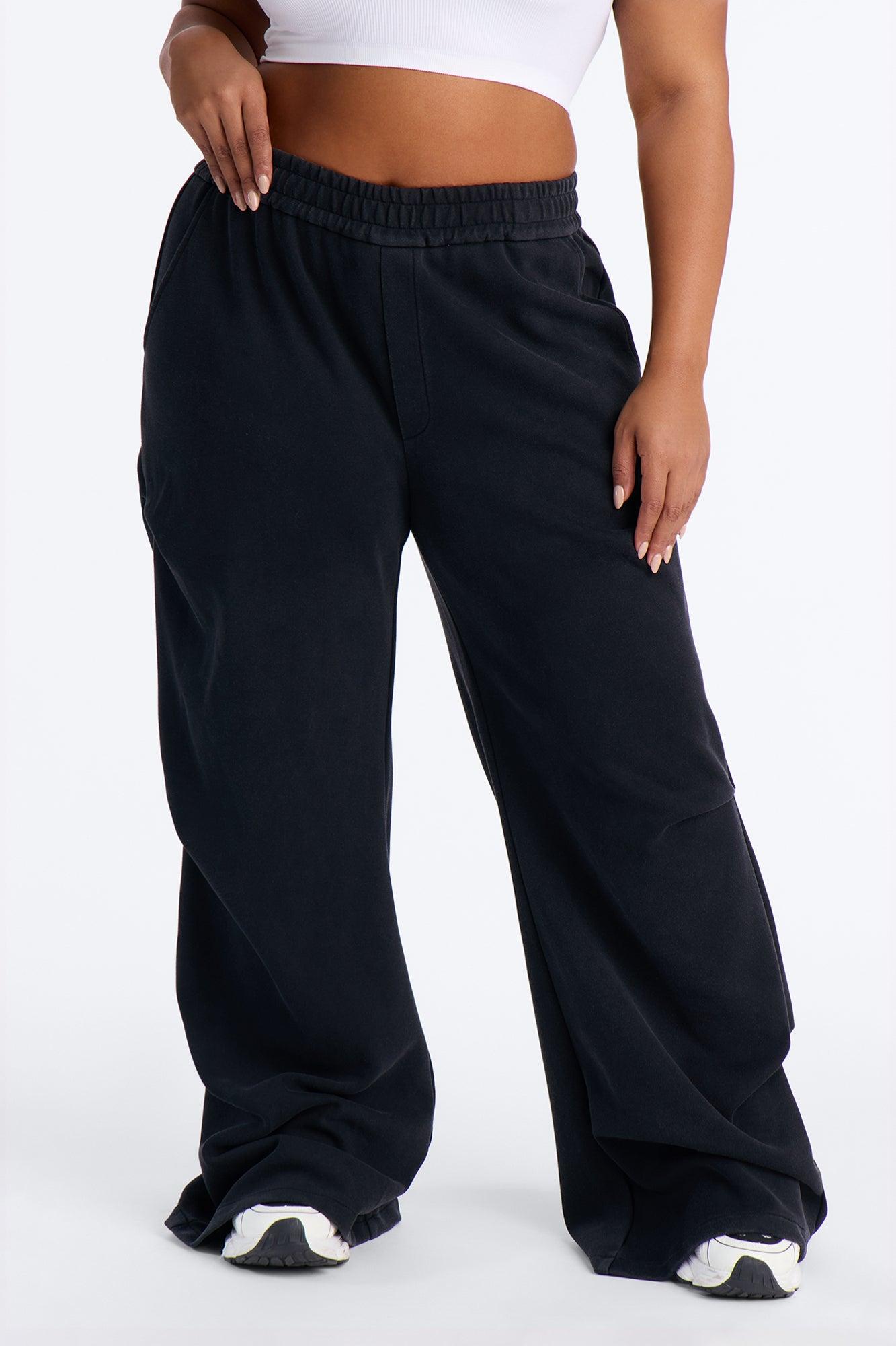 Far From Average Washed Mid Rise Stacked Pant 33″ - Black Wash Female Product Image