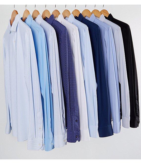 Murano Collezione Canclini Slim-Fit Micro Pattern Long-Sleeve Techno Woven Shirt Product Image