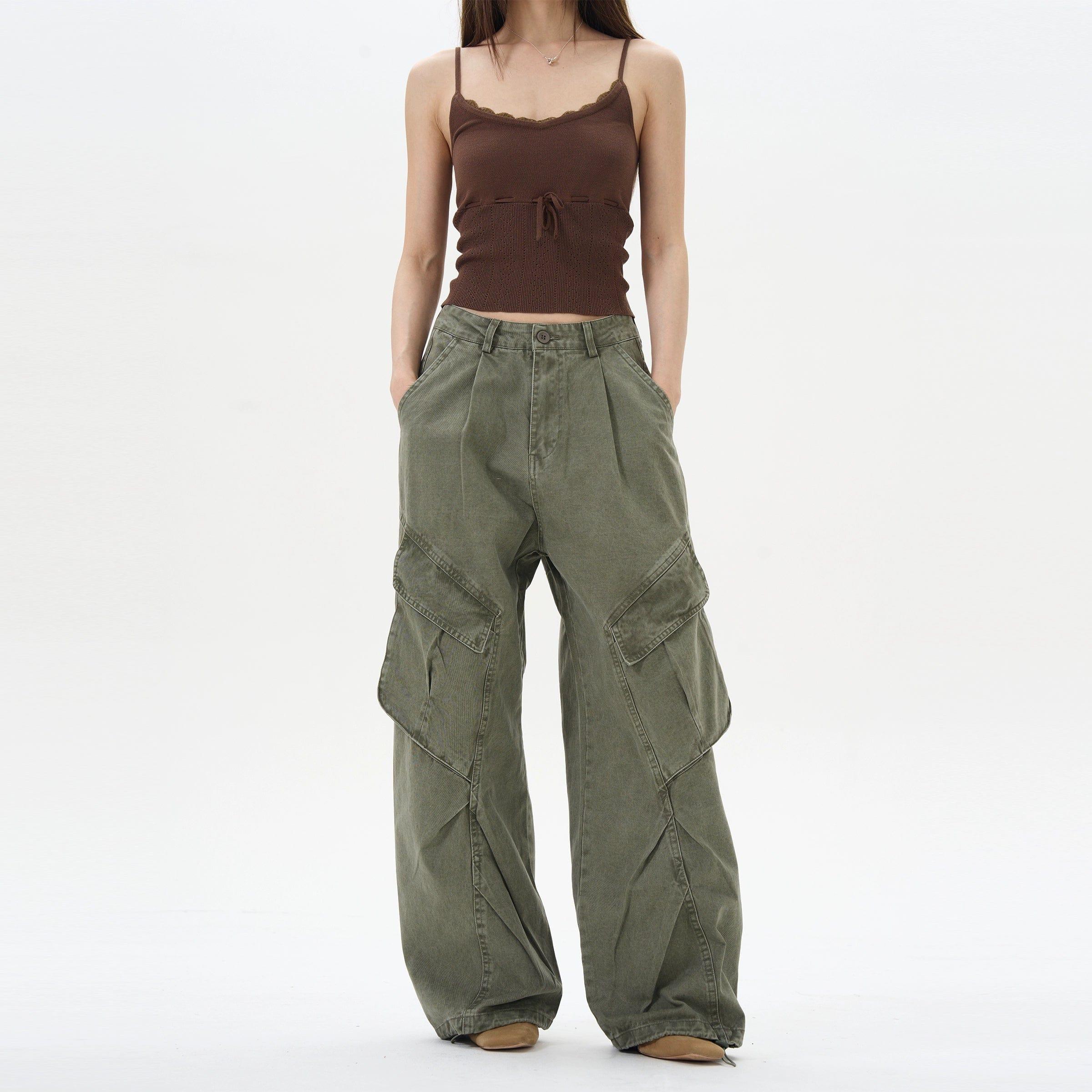 RT No. 12253 SLANT CARGO STRAIGHT PANTS Product Image