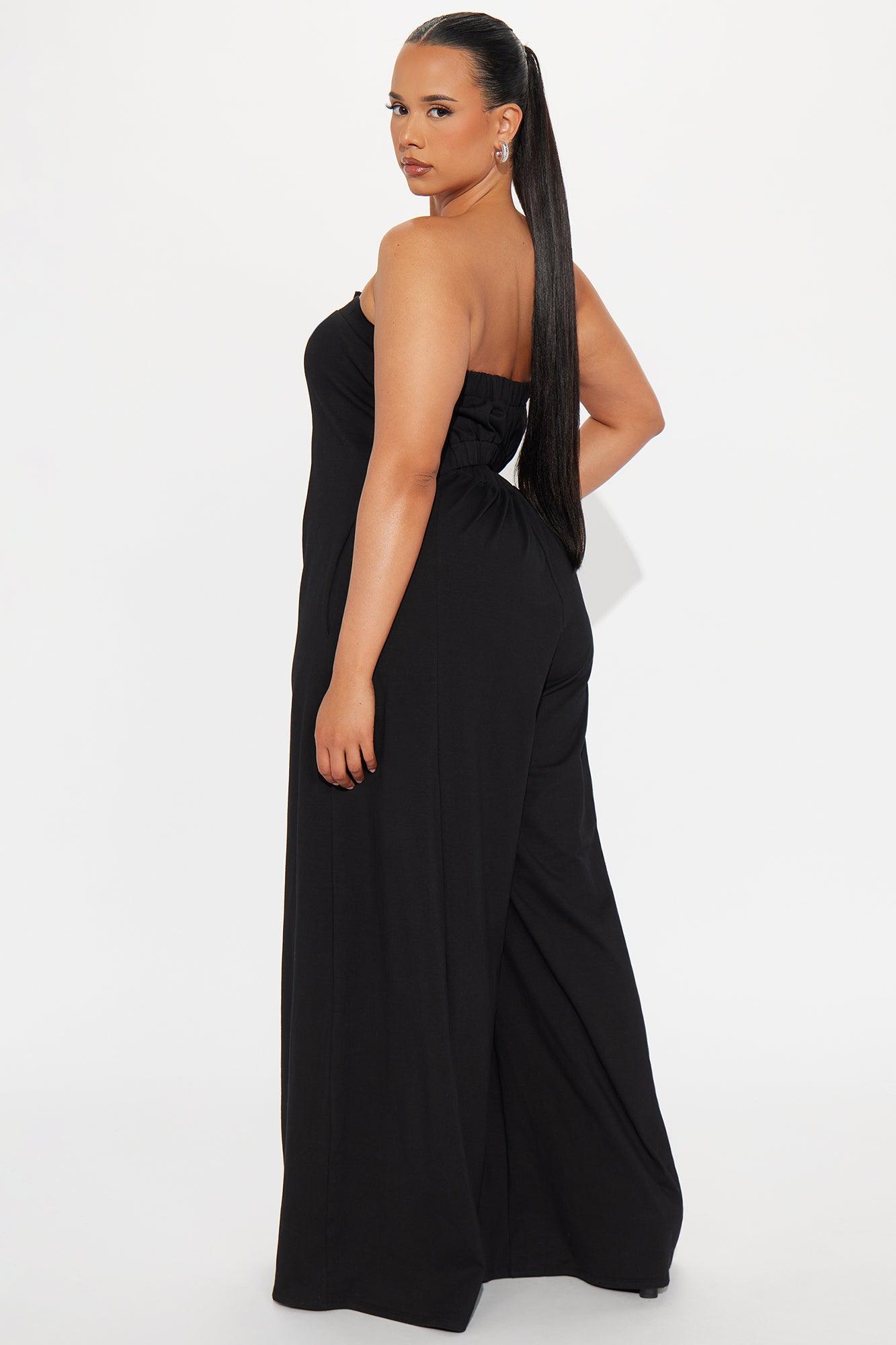 Leticia Strapless Jumpsuit - Black Product Image