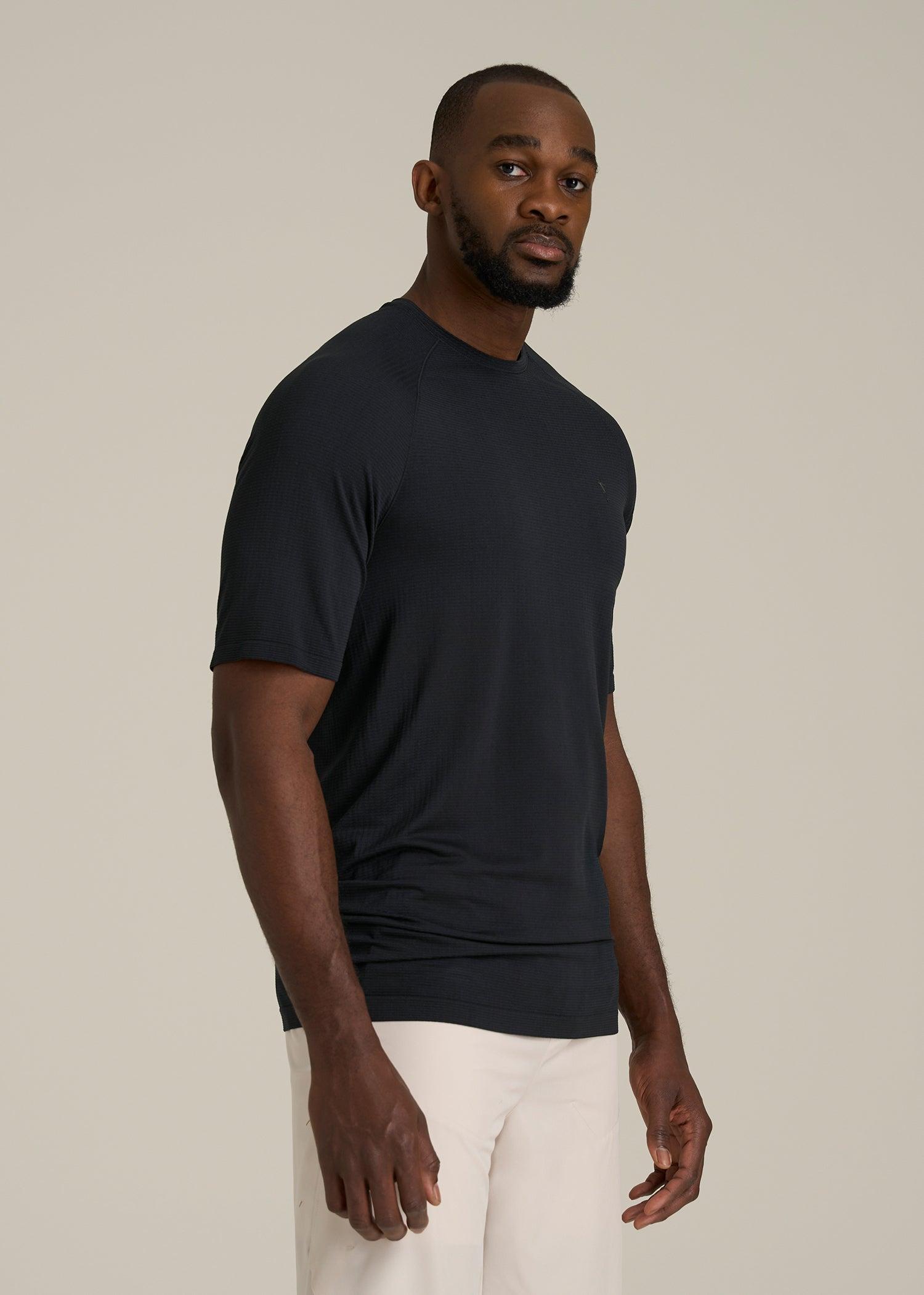 Vented Training Top for Tall Men in Black Male Product Image
