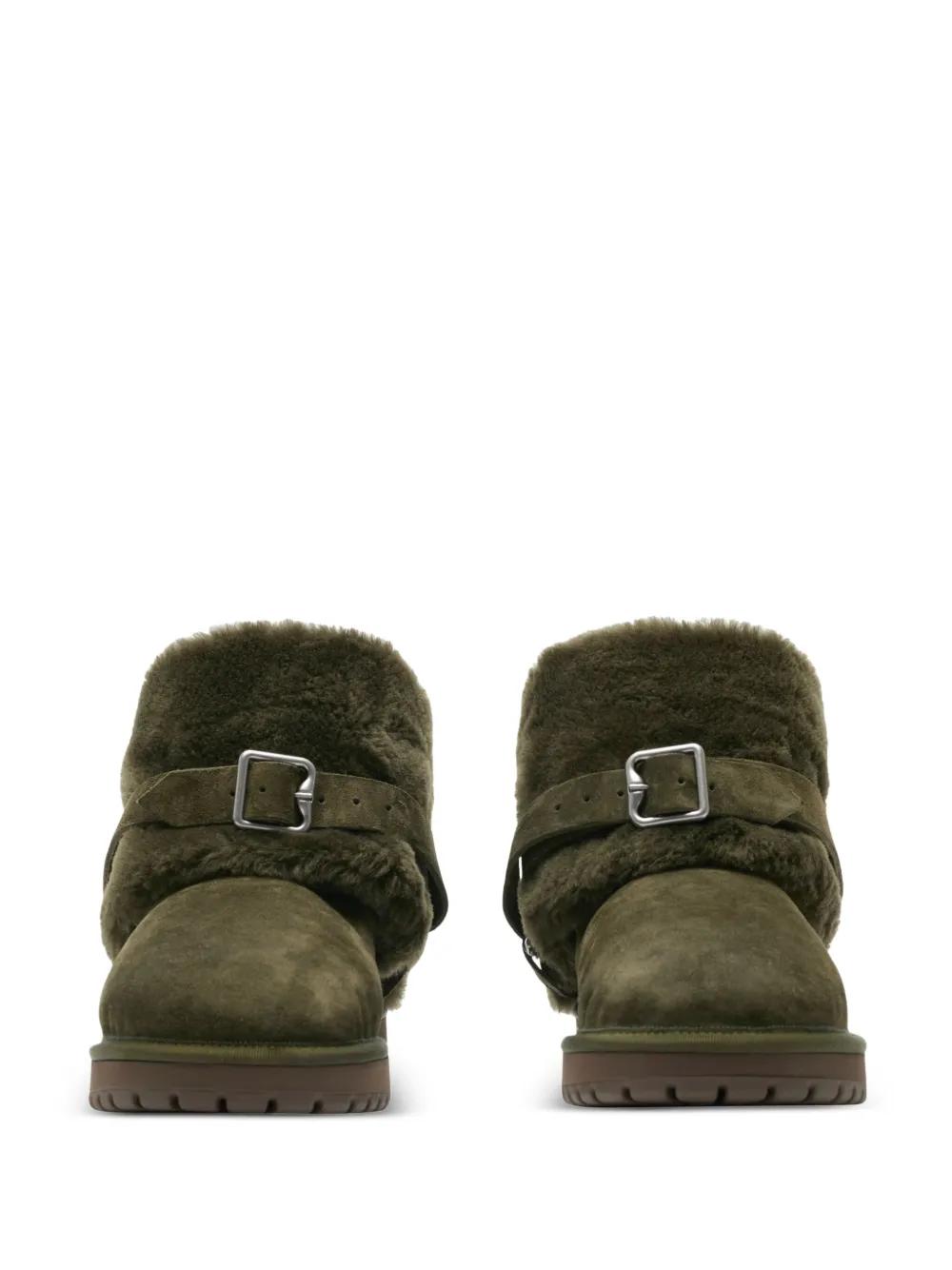 buckled shearling ankle boots Product Image