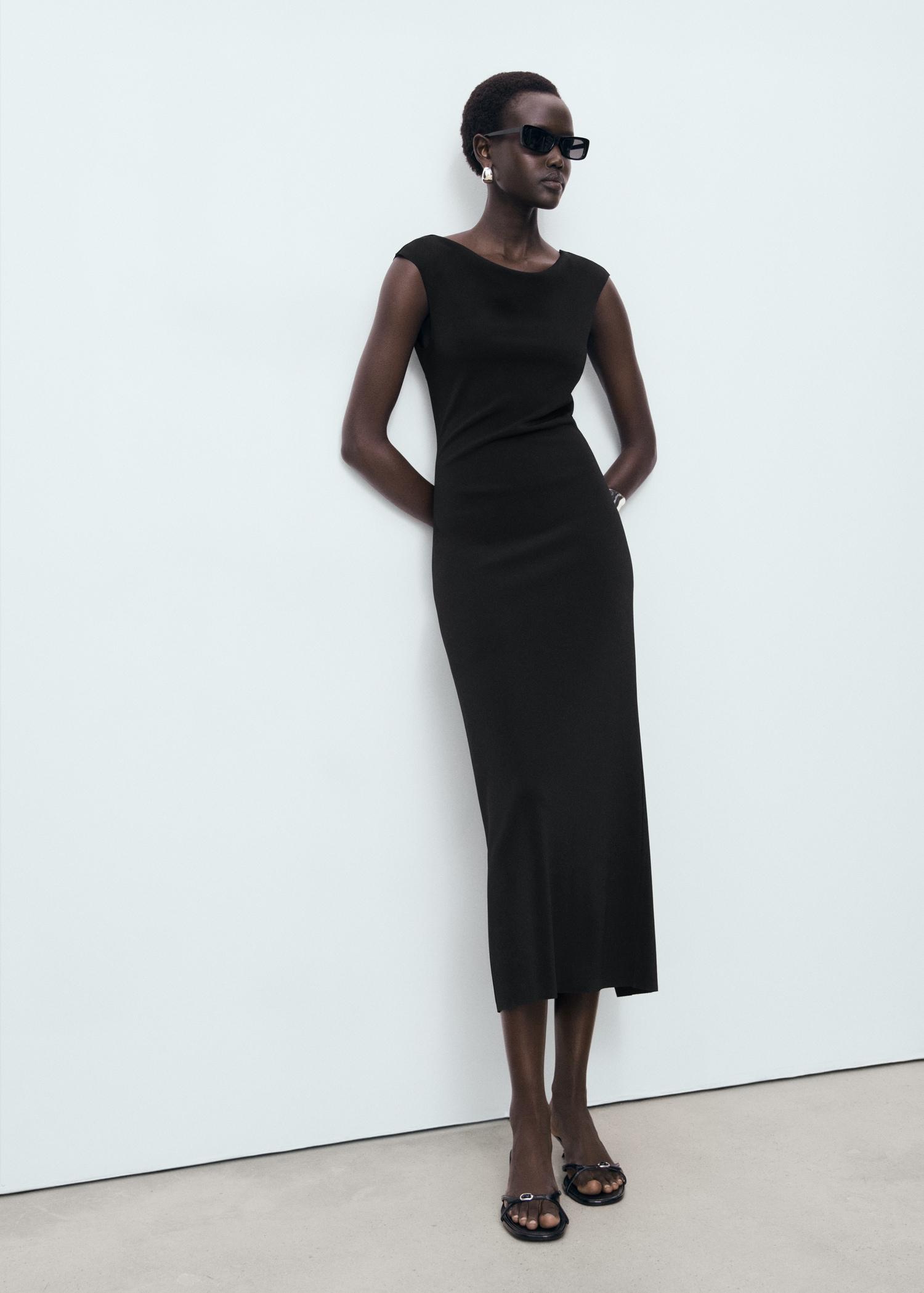 Open back dress - Women | MANGO USA Product Image