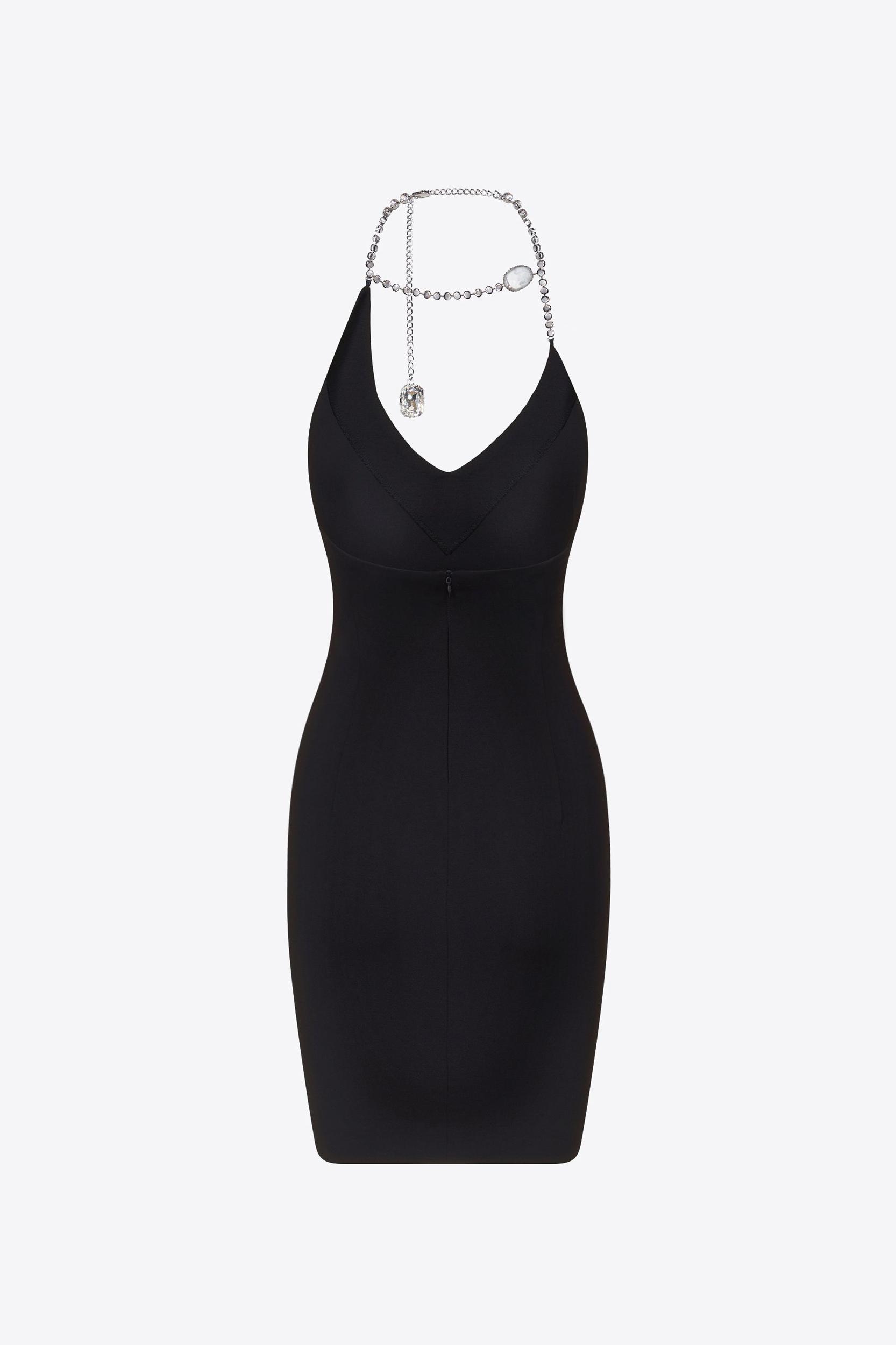 Crystal Halter Mini Dress Product Image