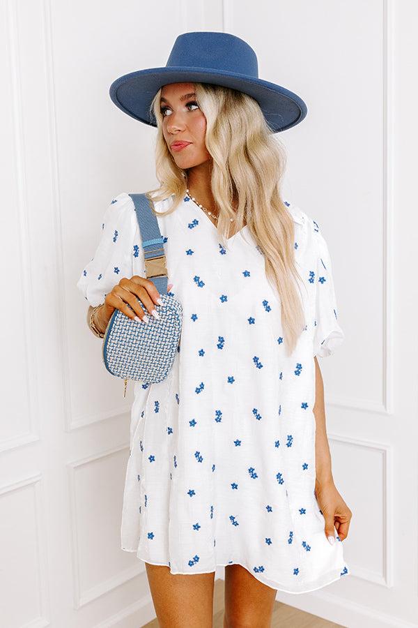 Serene Sands Embroidered Mini Dress Product Image