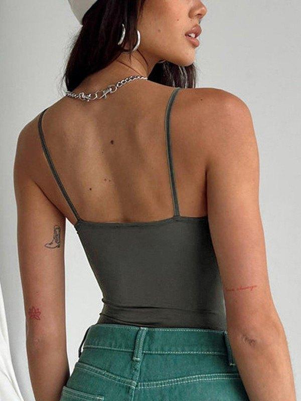Solid Color Sleeveless Bodysuit Product Image