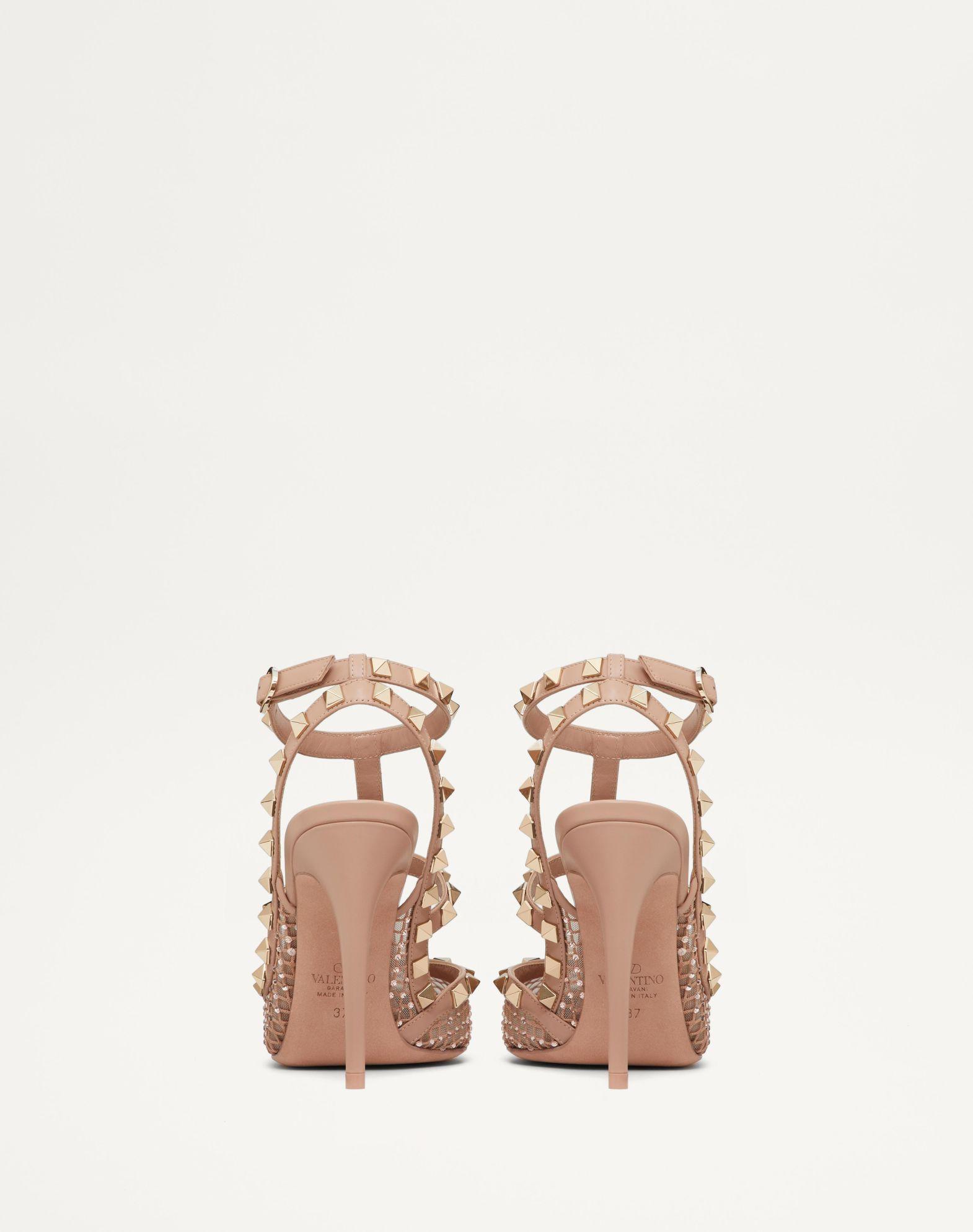 Rockstud Mesh Pump With Crystals And Straps 100Mm Product Image