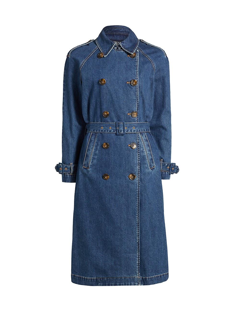 Womens Zuma Denim Trench Coat Product Image