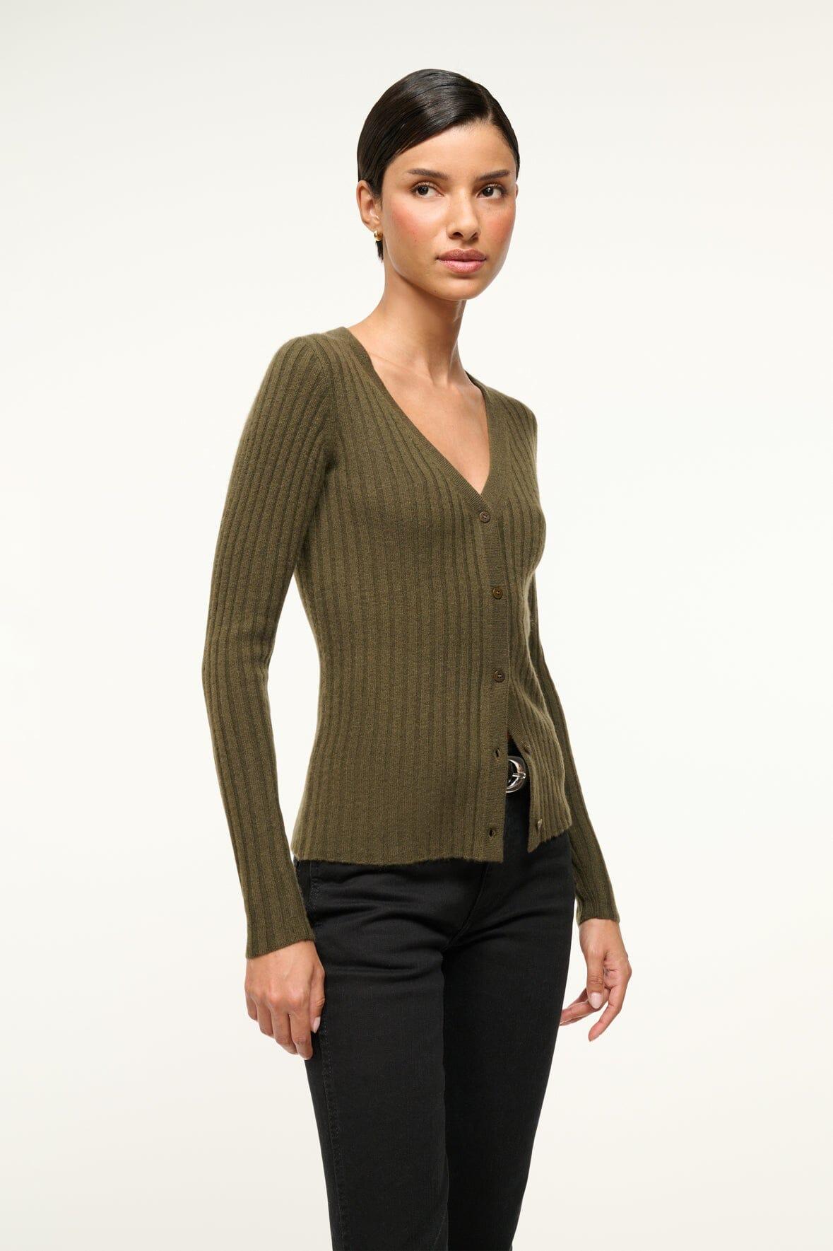 CARGO CASHMERE SWEATER | DARK OLIVE Product Image