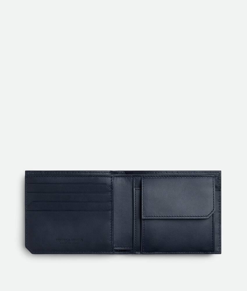 Men's Intrecciato Piccolo Bi-Fold Wallet With Coin Purse in Space Product Image