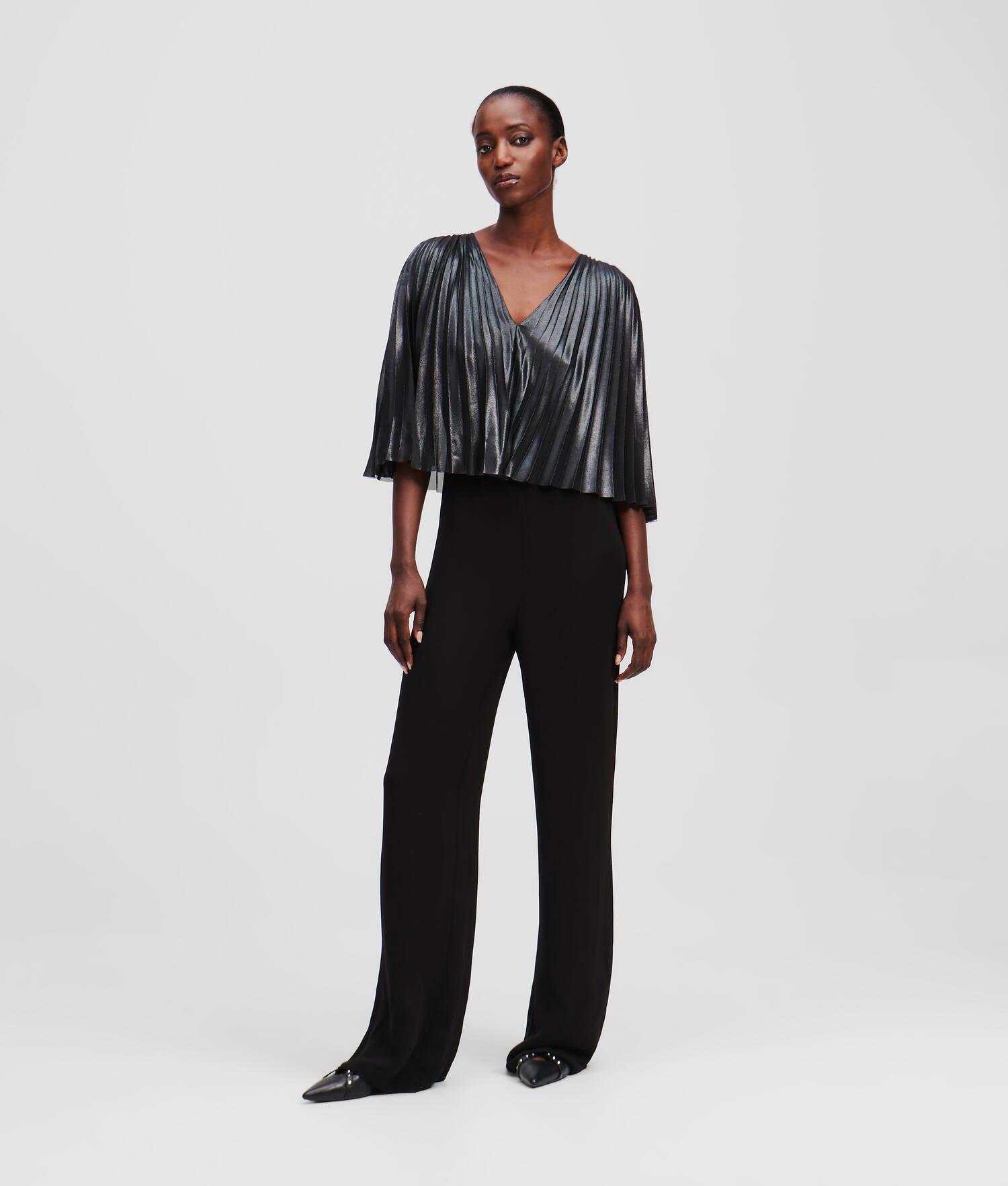 PLEATED CAPE JUMPSUIT Product Image
