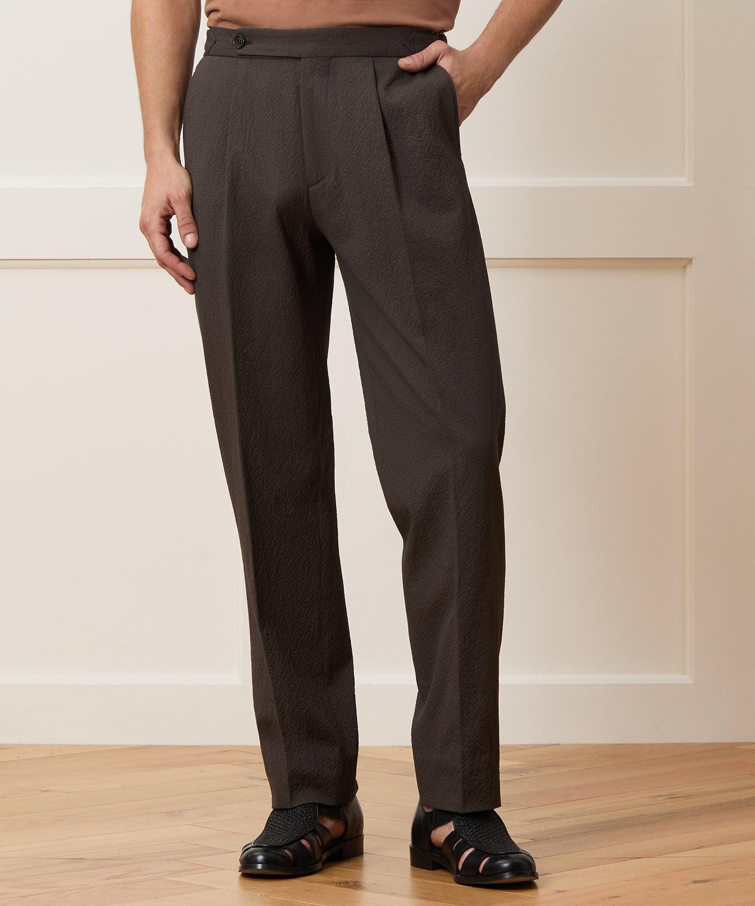 Italian Seersucker Side Tab Trouser Product Image