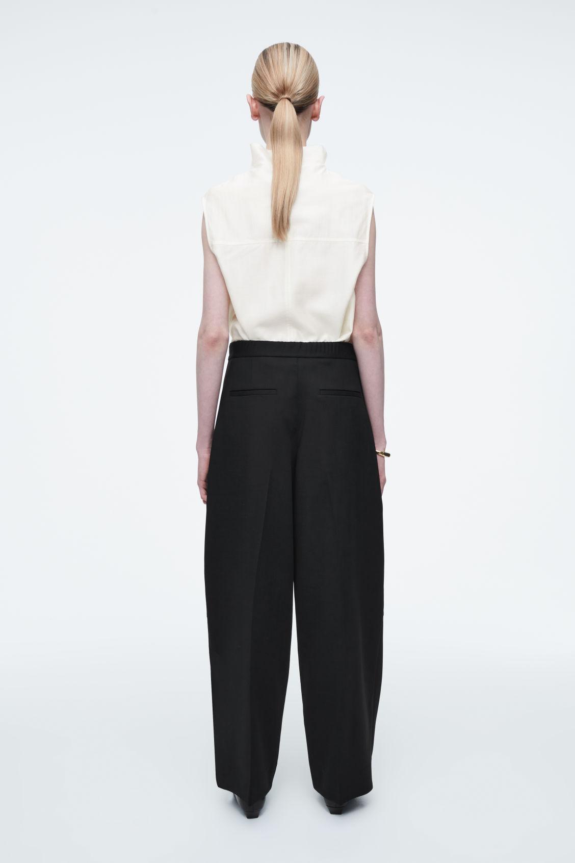 WOOL-BLEND WIDE-LEG PANTS Product Image