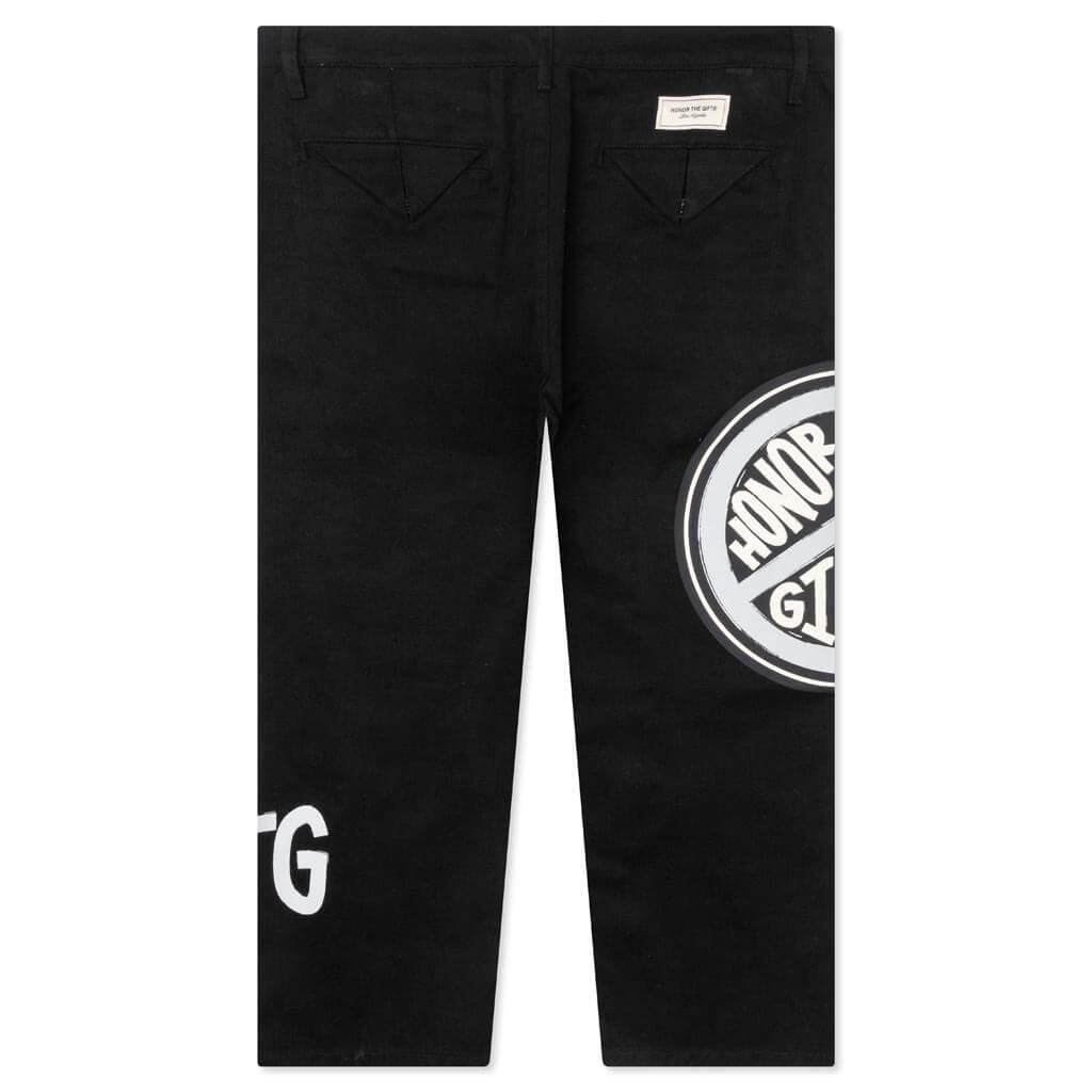 Peace Print Trouser Pant - Black Male Product Image