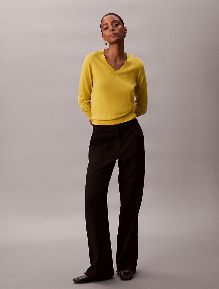 Merino Wool V-Neck Sweater Product Image