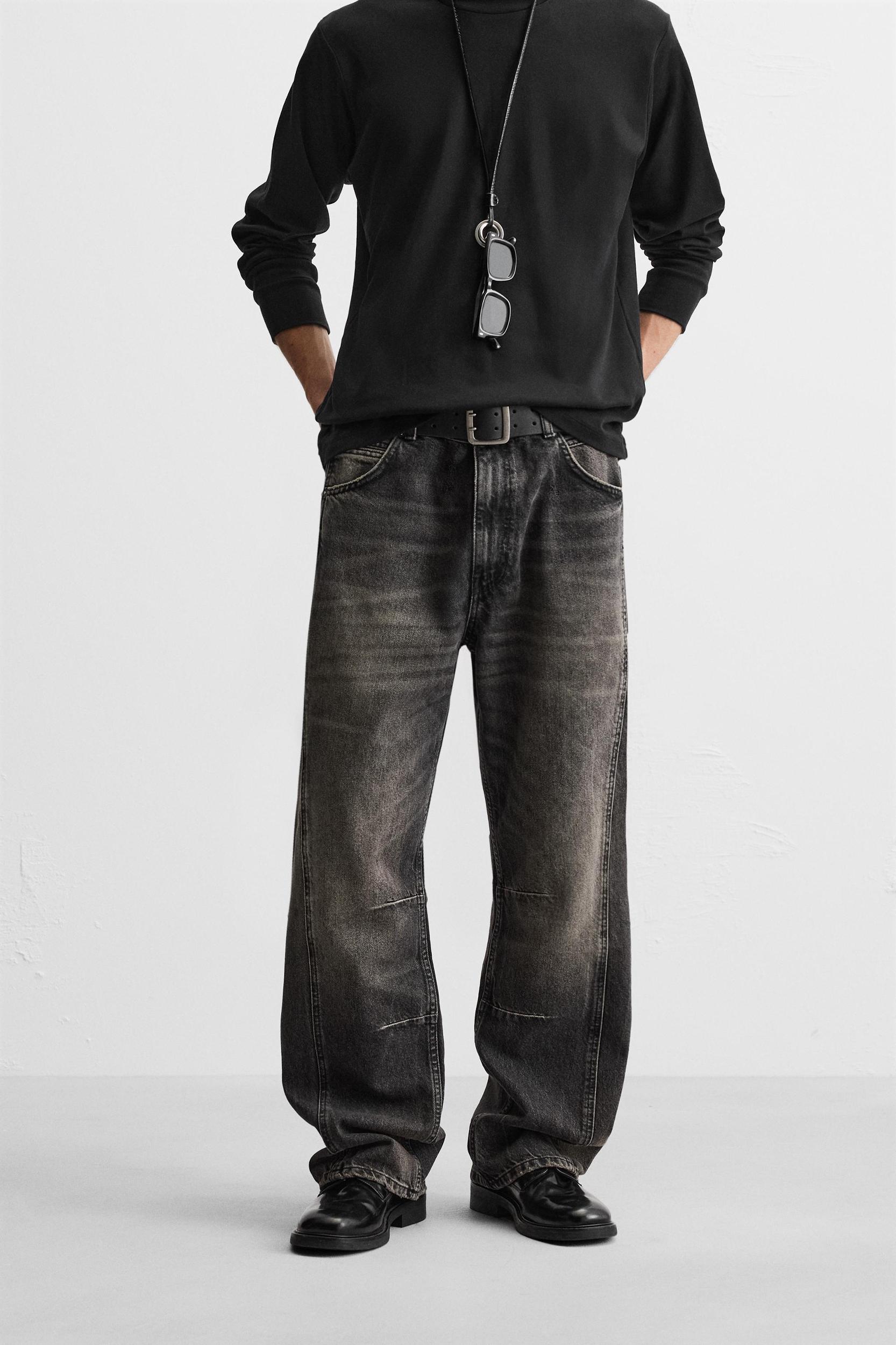 BAGGY FIT JEANS WITH SEAMS Product Image