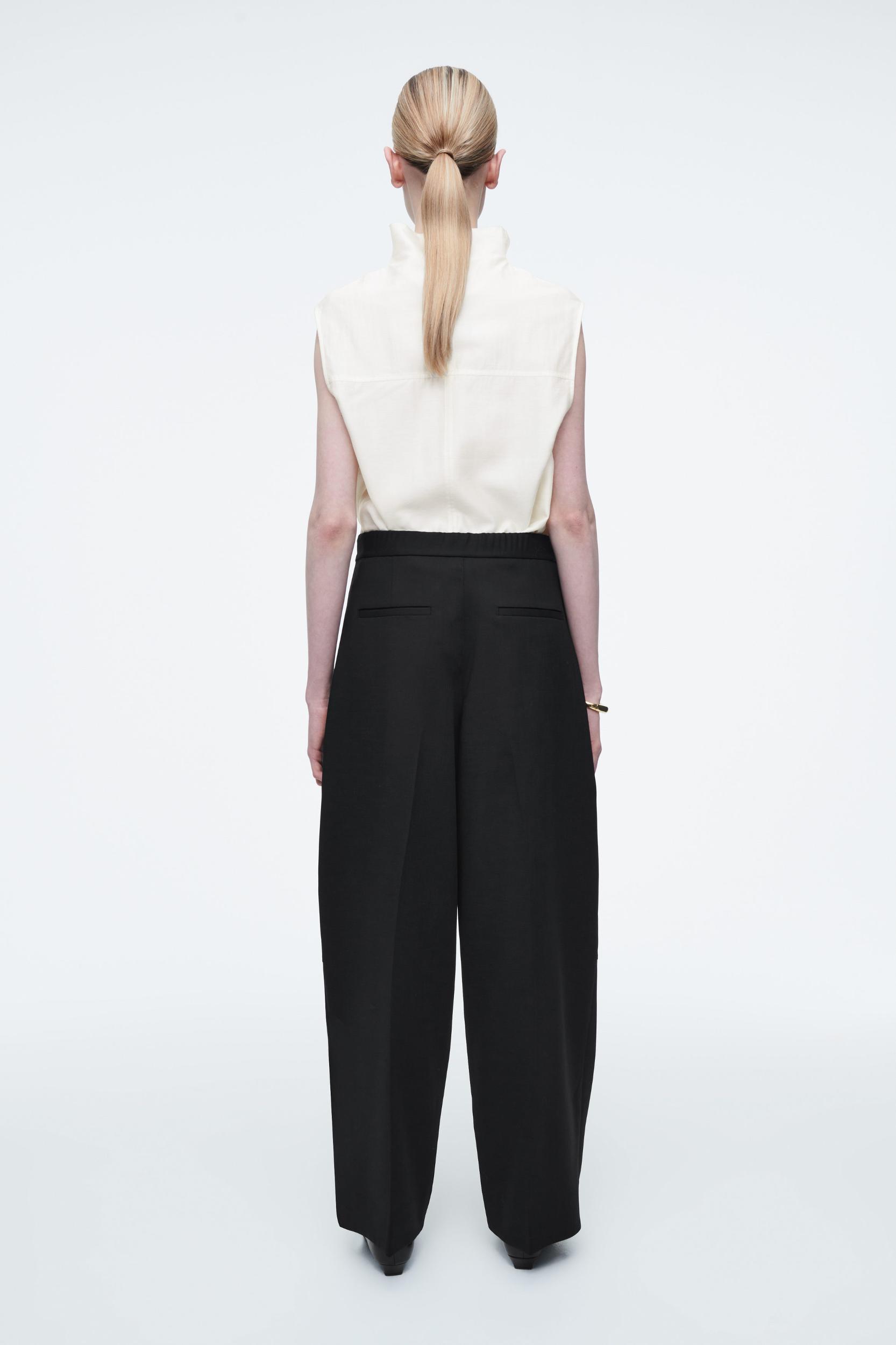WOOL-BLEND WIDE-LEG PANTS Product Image