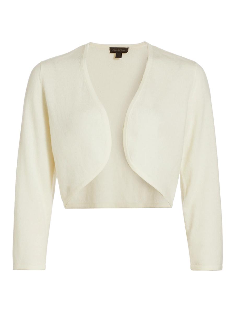 Womens COLLECTION Cashmere Cropped Open Bolero Cardigan Product Image