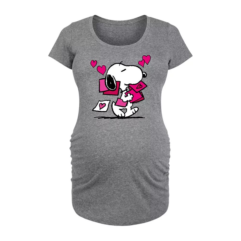 Maternity Peanuts Snoopy Valentine Cards Graphic Tee, Women's,  Product Image