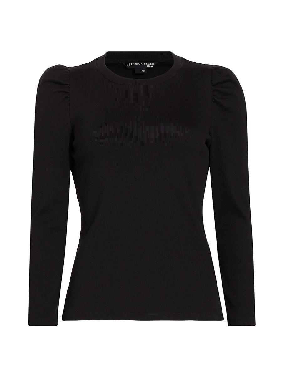Womens Britney Cotton Puff-Sleeve Top Product Image